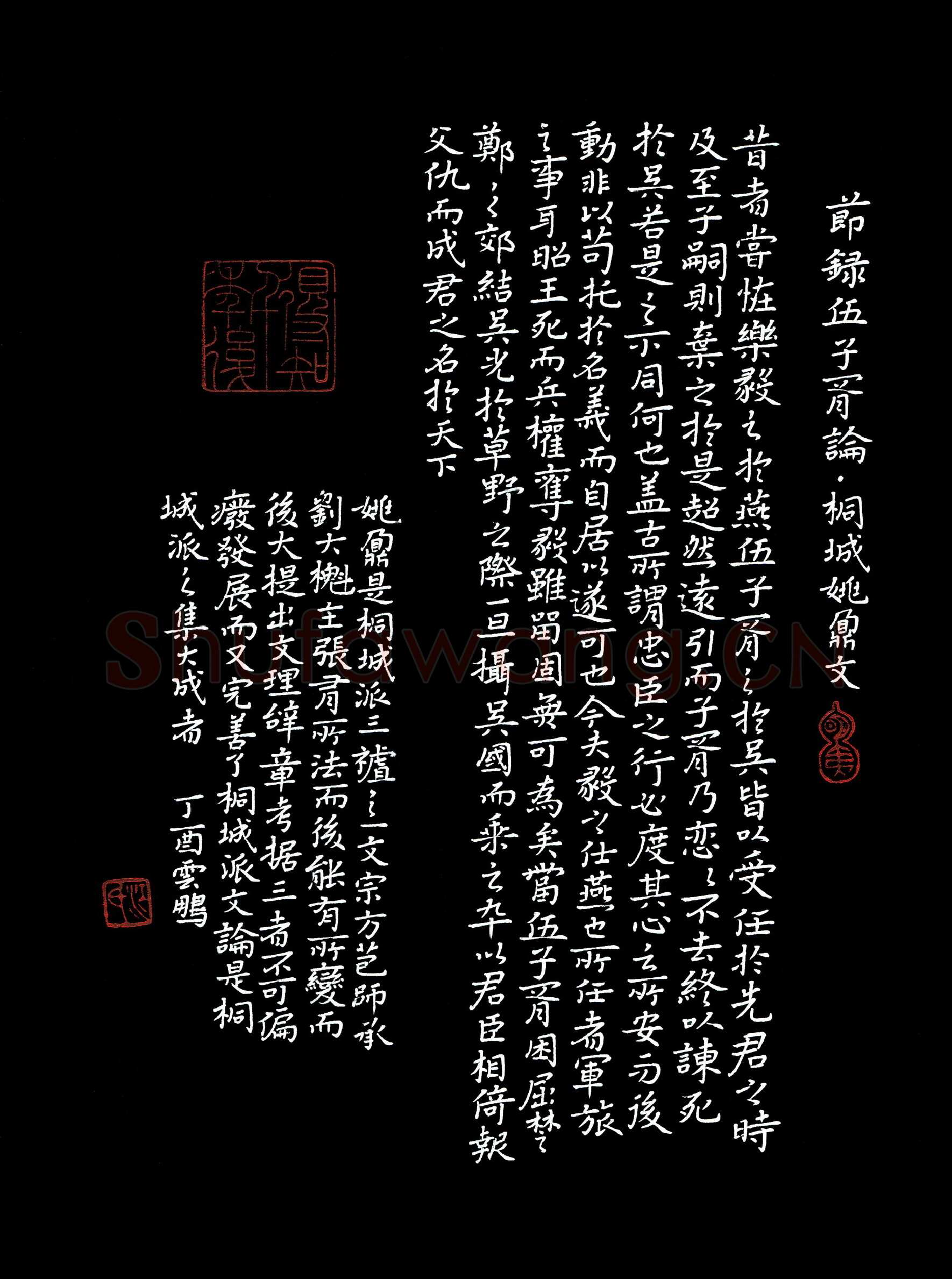 江云鹏硬笔楷书姚鼐伍子胥论节录,江云鹏硬笔书法作品