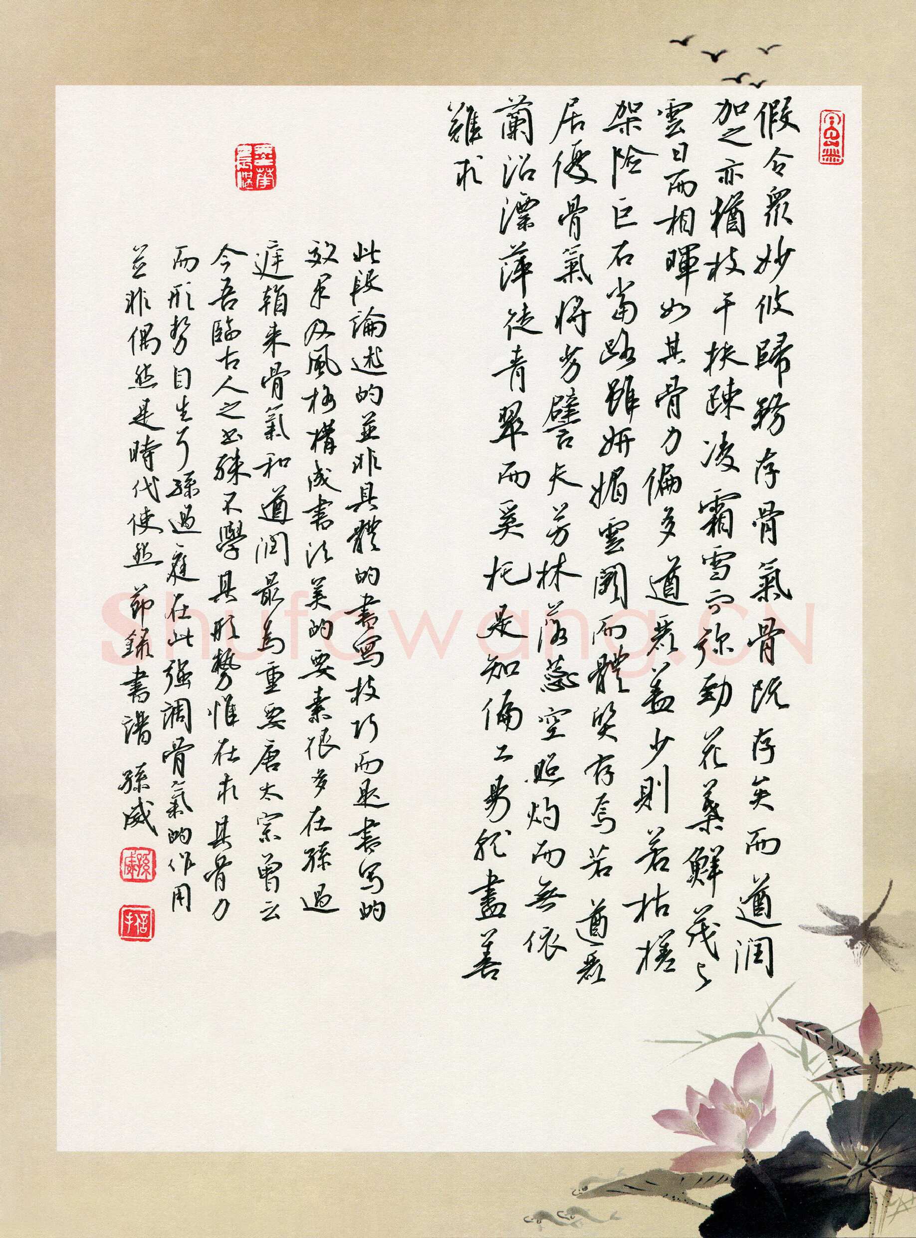 孙威硬笔行书节录书谱,孙威硬笔书法作品