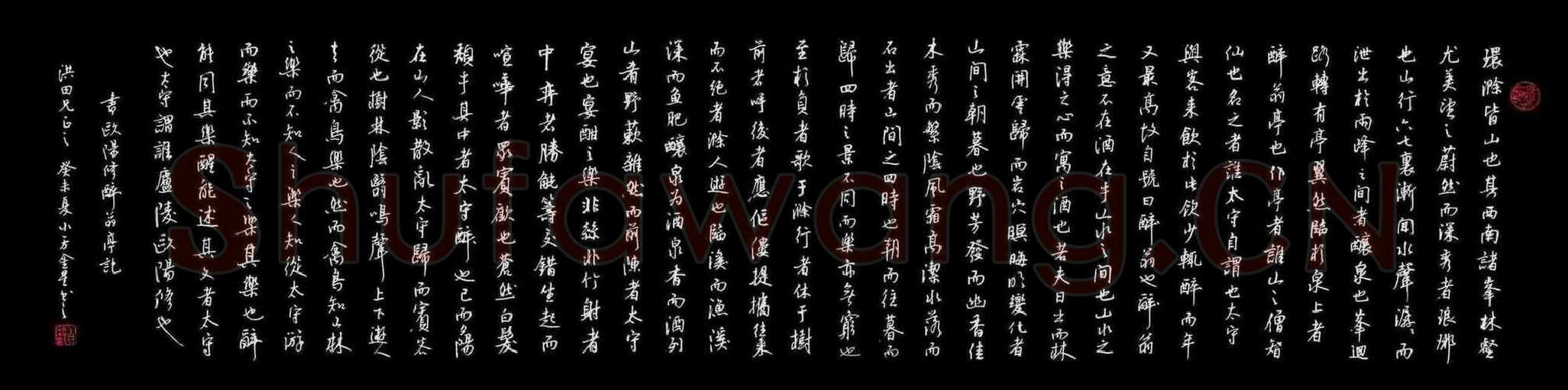 蔡金星硬笔行书欧阳修醉翁亭记,蔡金星硬笔书法作品