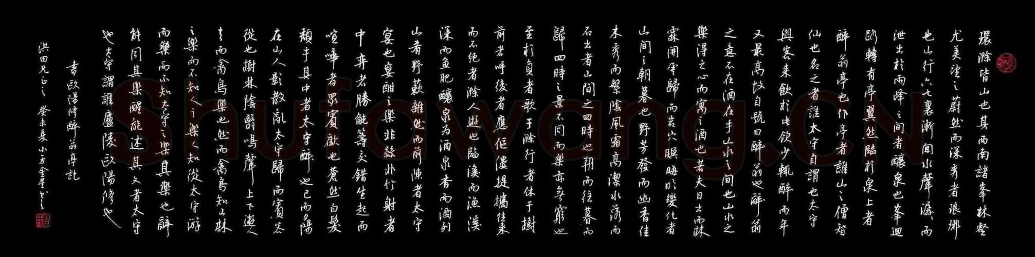 蔡金星硬笔行书欧阳修醉翁亭记,蔡金星硬笔书法作品