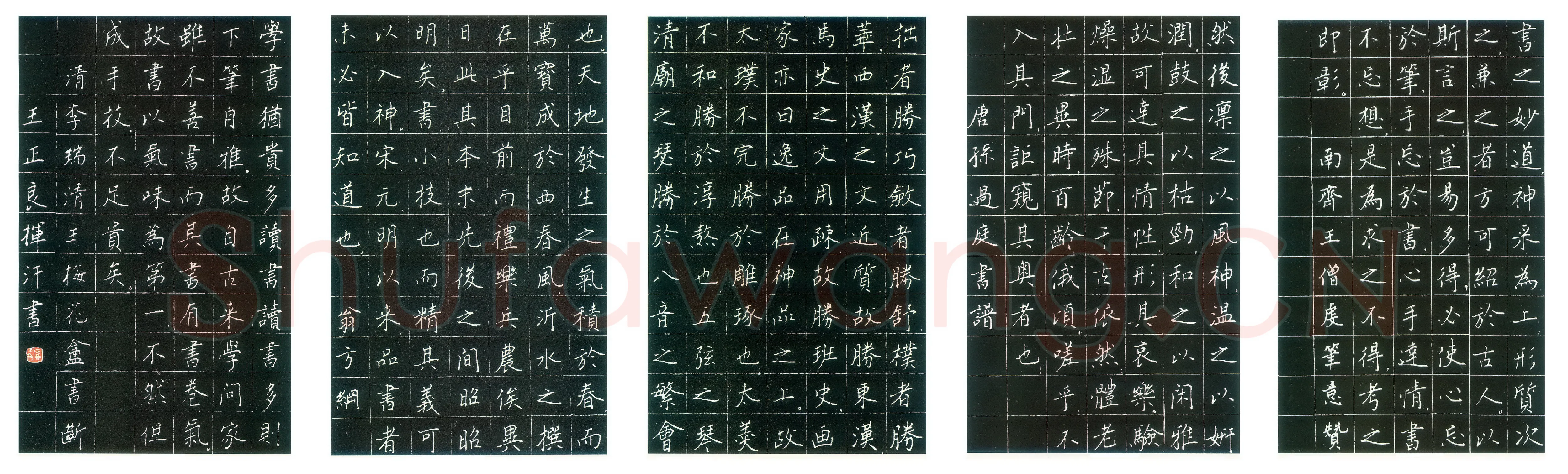 王正良硬笔楷书书论小品,王正良硬笔书法作品