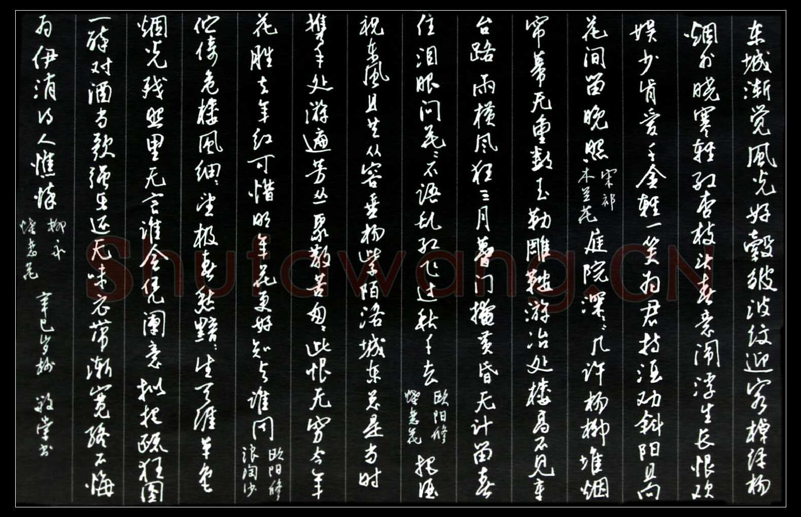 蔡敬崇硬笔行书宋词四首,硬笔书法作品