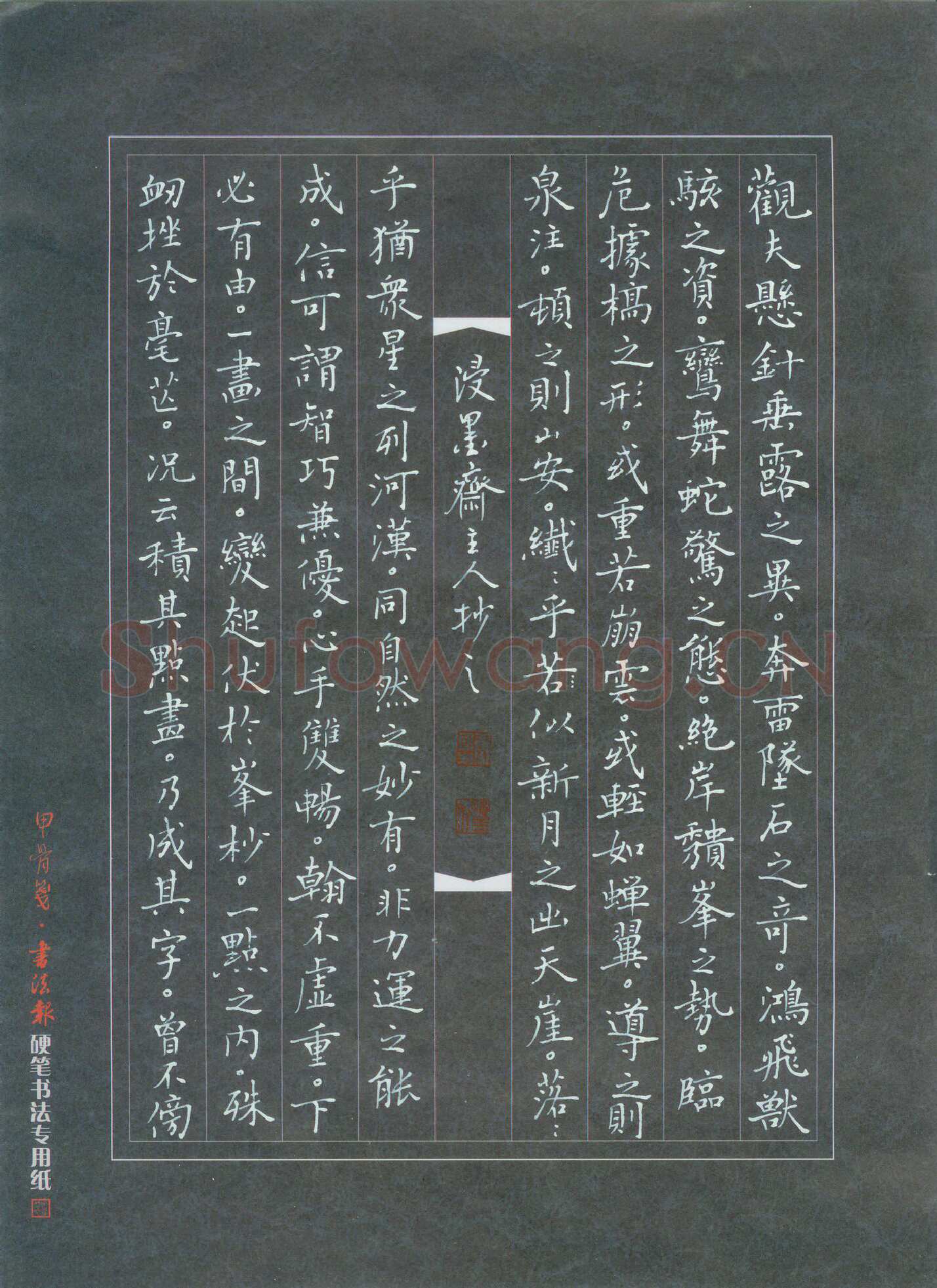 唐国生硬笔楷书书谱节选,唐国生硬笔书法作品