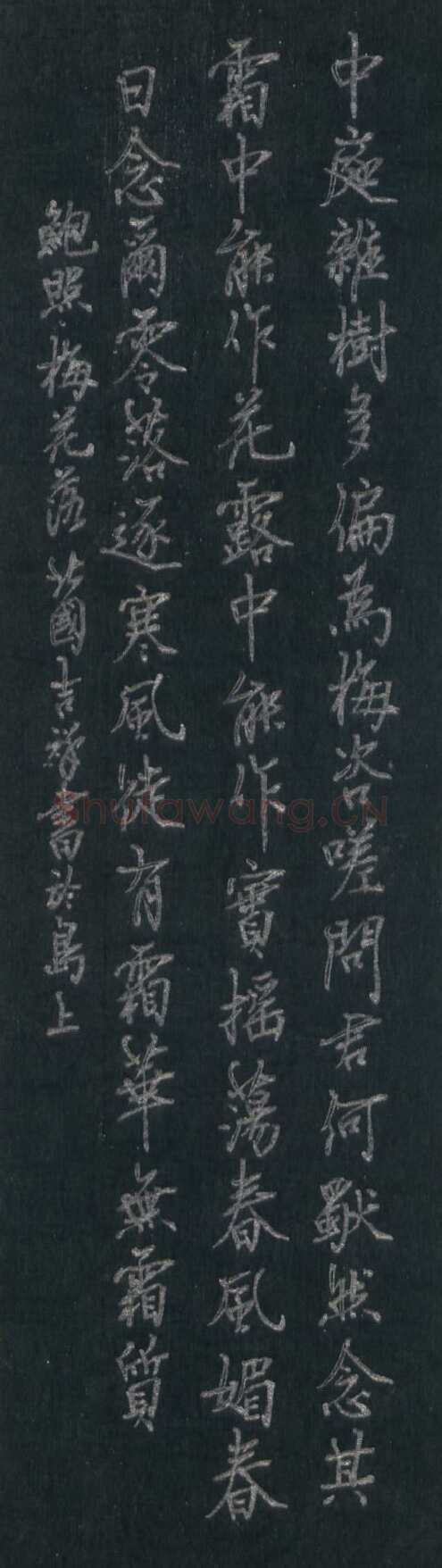 张吉祥硬笔行书鲍照梅花落,张吉祥硬笔书法作品