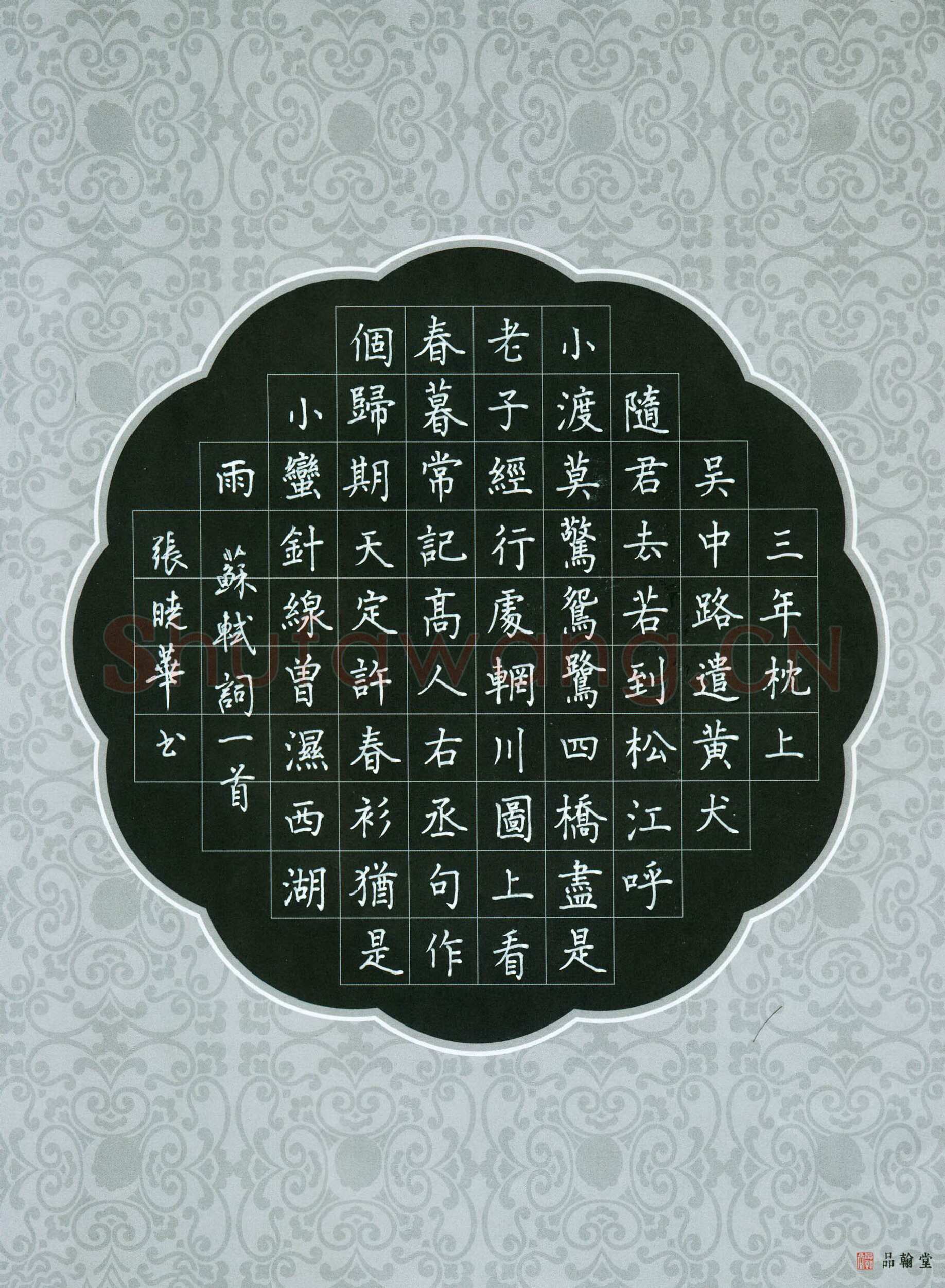 张晓华硬笔楷书苏轼词一首,张晓华硬笔书法作品