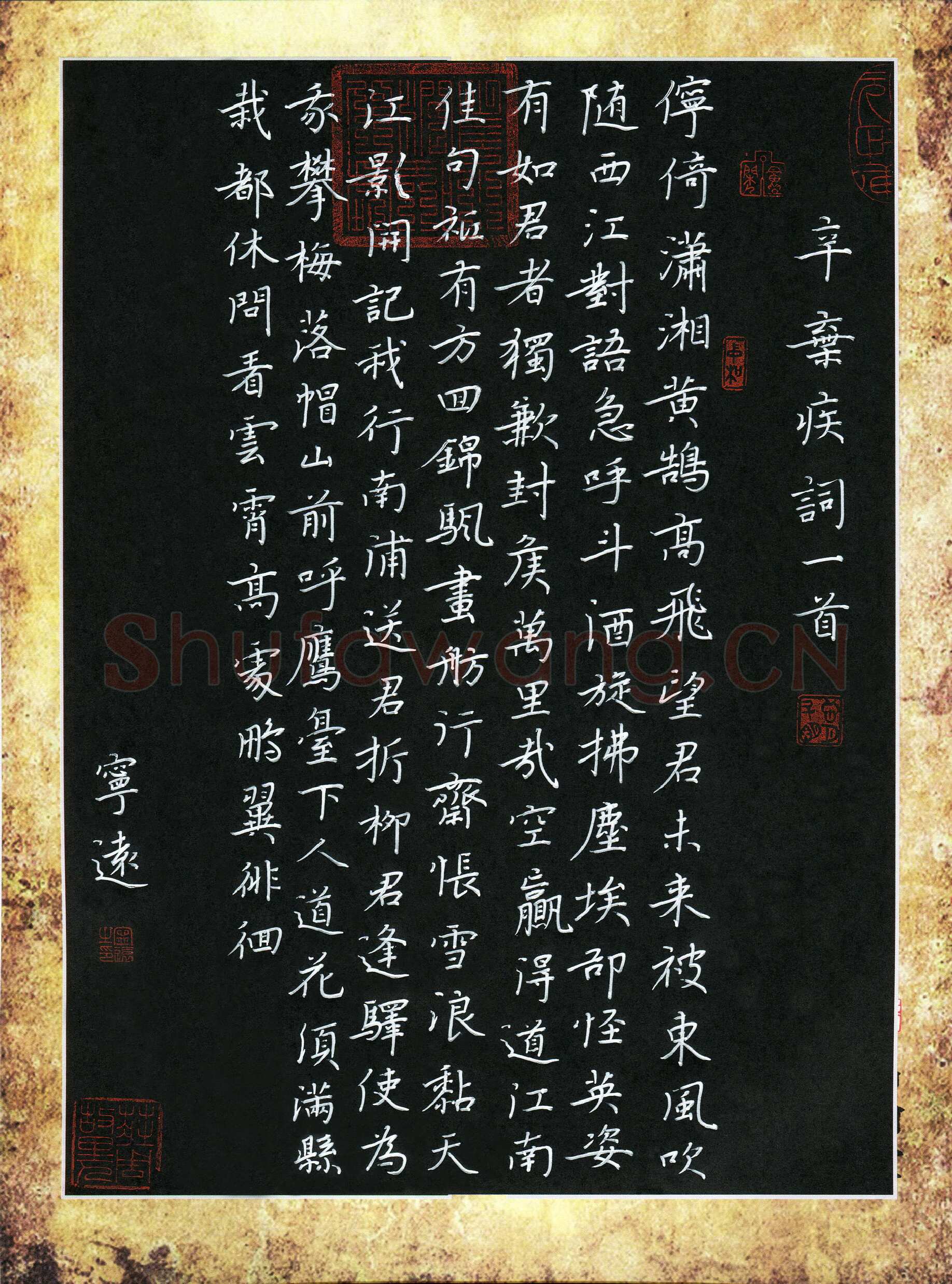 孙兵硬笔行草辛弃疾词一首,孙兵硬笔书法作品