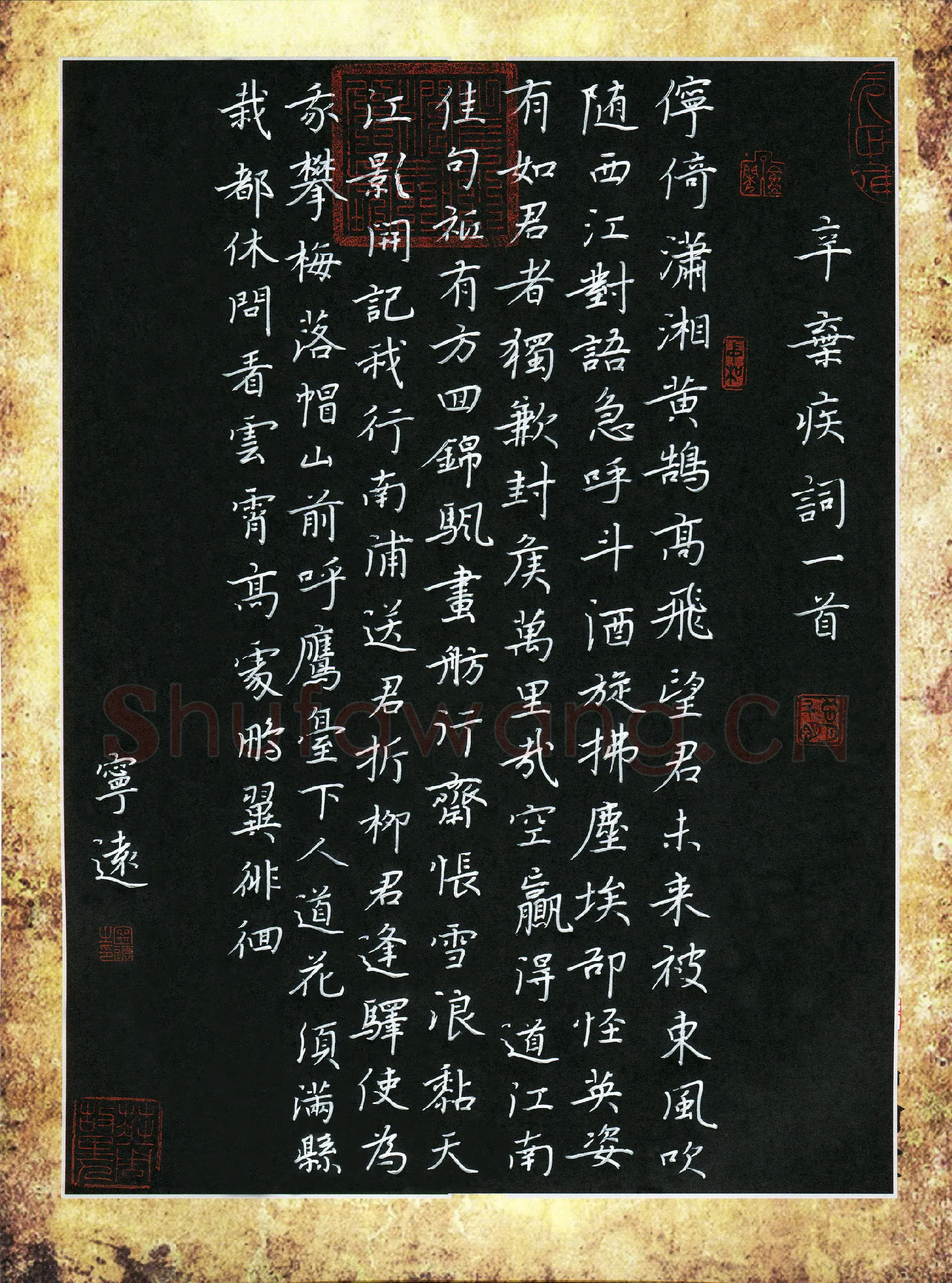 孙兵硬笔行草辛弃疾词一首,孙兵硬笔书法作品