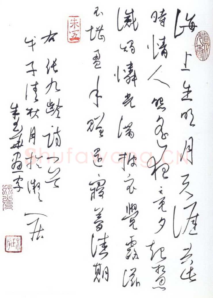 朱玉华硬笔行草张九龄诗一首,朱玉华硬笔书法作品