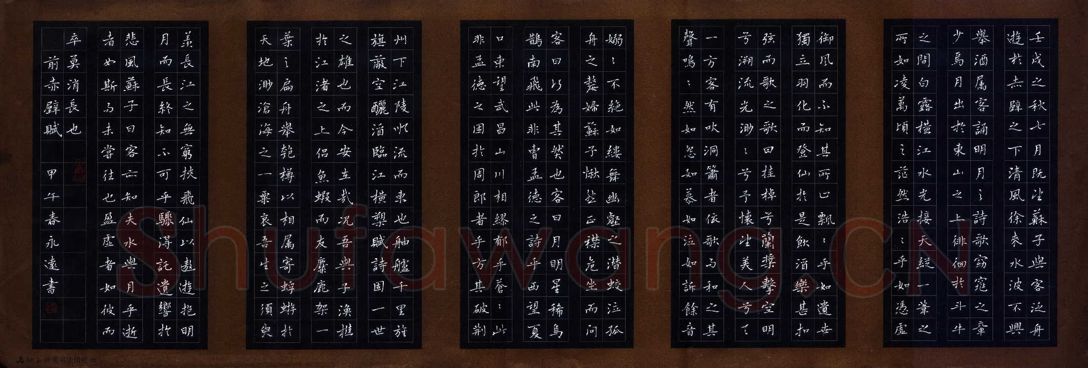 邹永远硬笔楷书苏轼前赤壁赋,邹永远硬笔书法作品