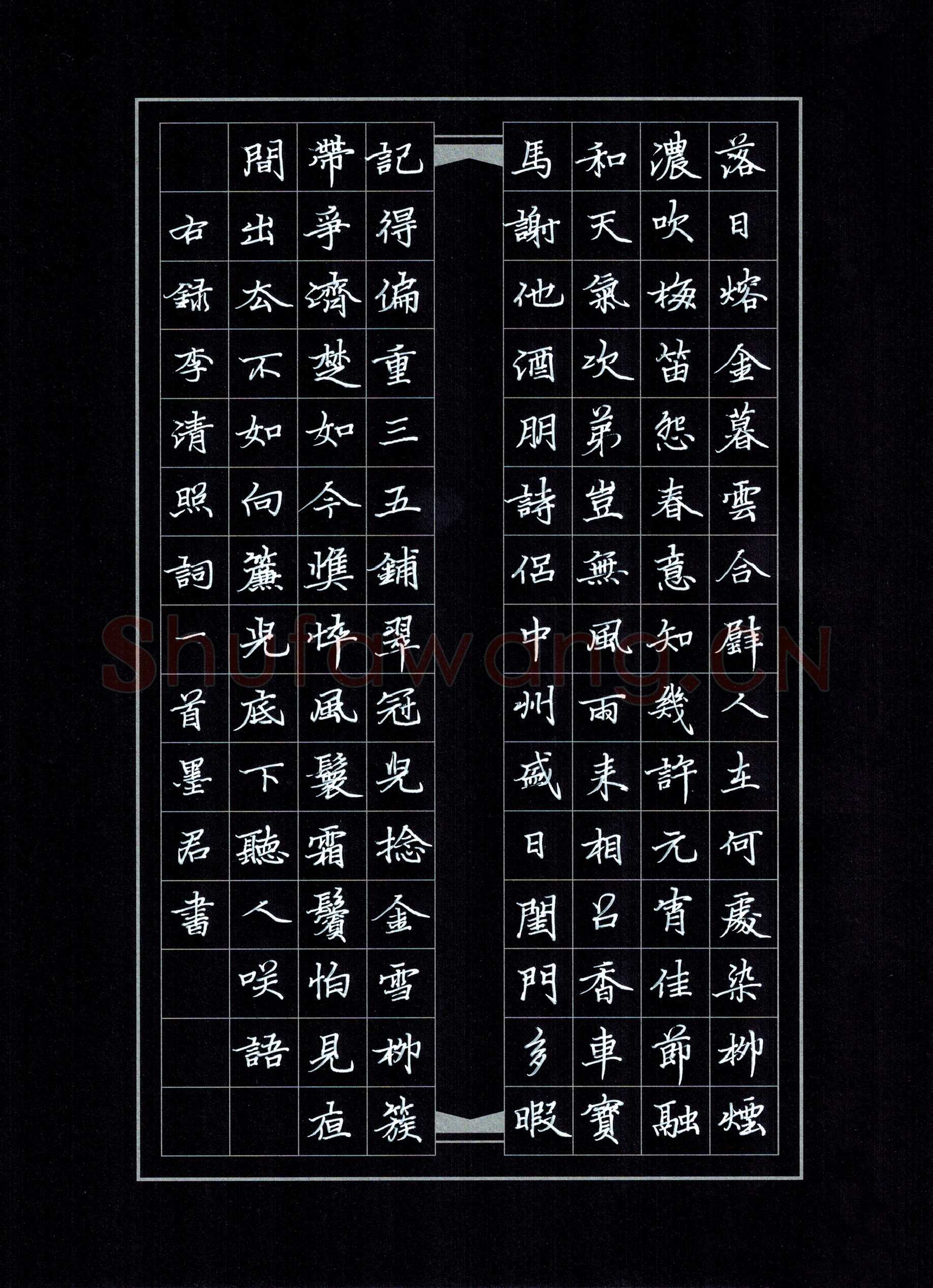 李维国硬笔楷书李清照词一首,李维国硬笔书法作品