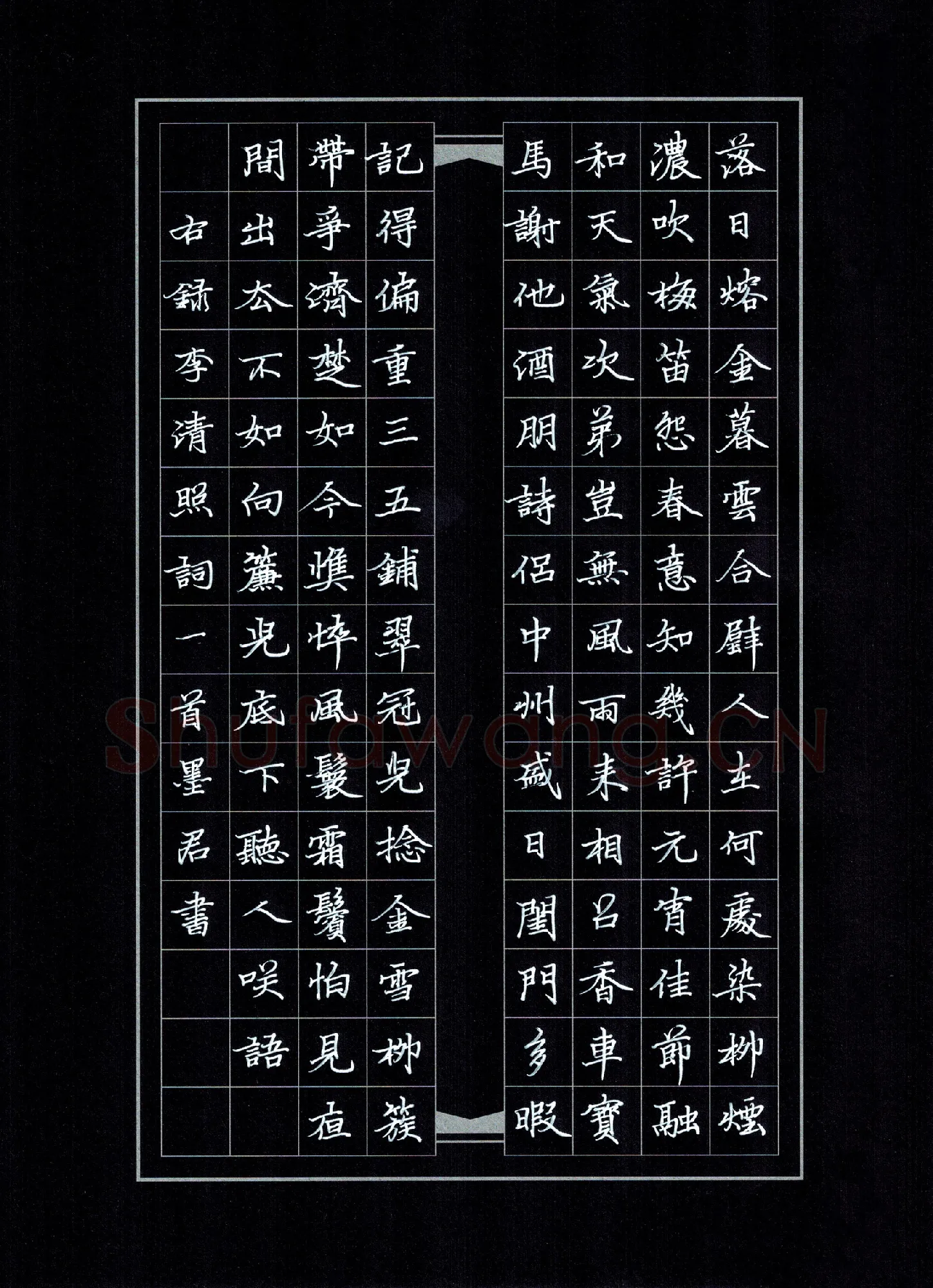李维国硬笔楷书李清照词一首,李维国硬笔书法作品