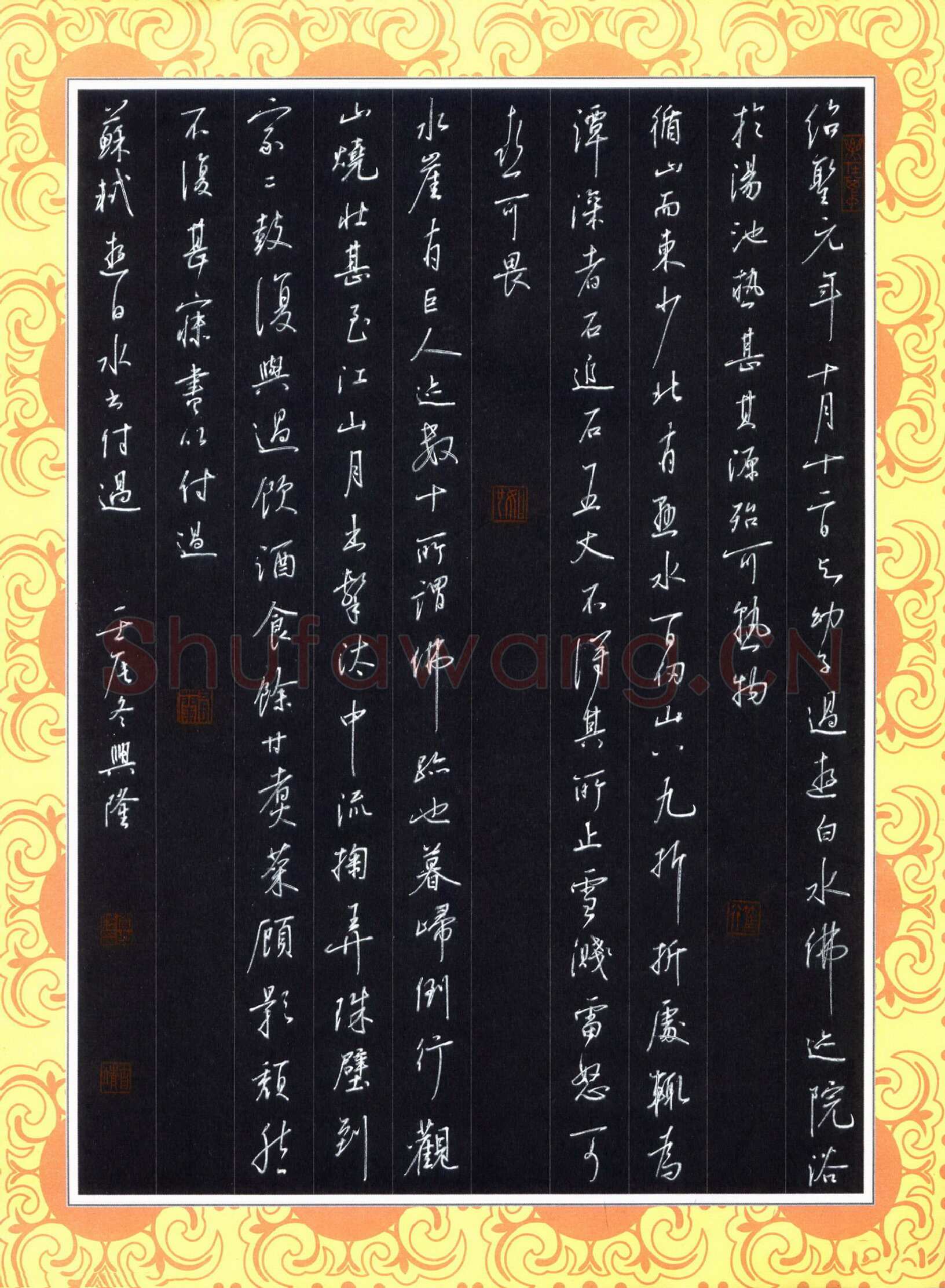 贾兴隆硬笔行书苏轼游白水书付过,贾兴隆硬笔书法作品