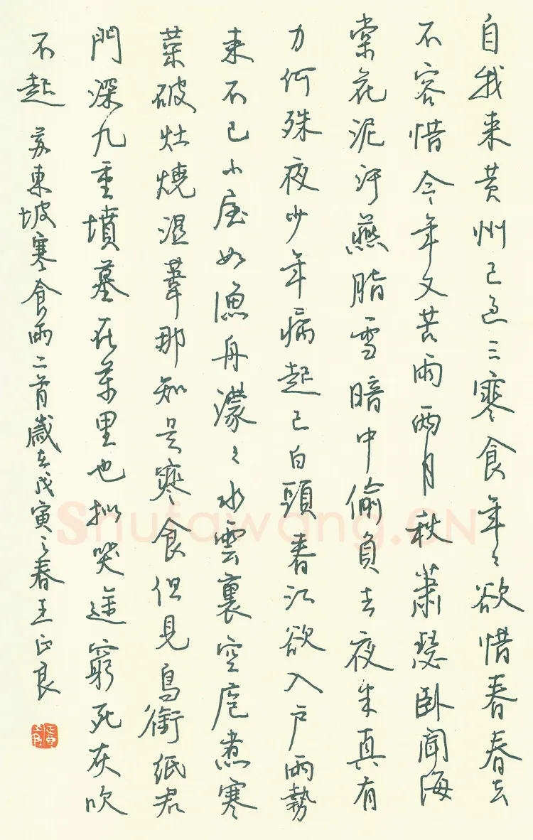 王正良硬笔行书苏东坡寒食诗,王正良硬笔书法作品