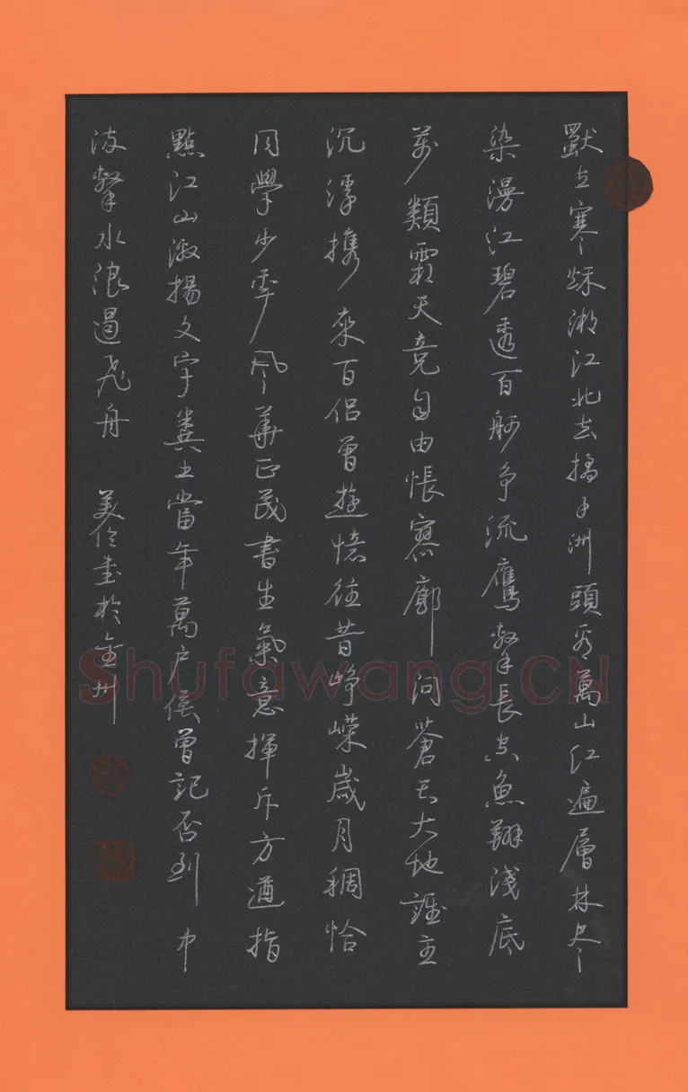 邹美伦硬笔行书毛泽东词一首,邹美伦硬笔书法作品