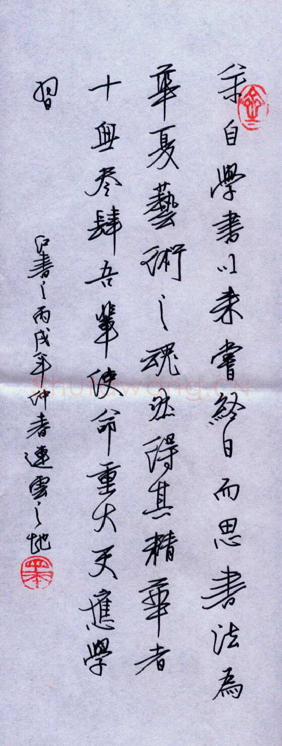 任定红硬笔行书学书感言,任定红硬笔书法作品