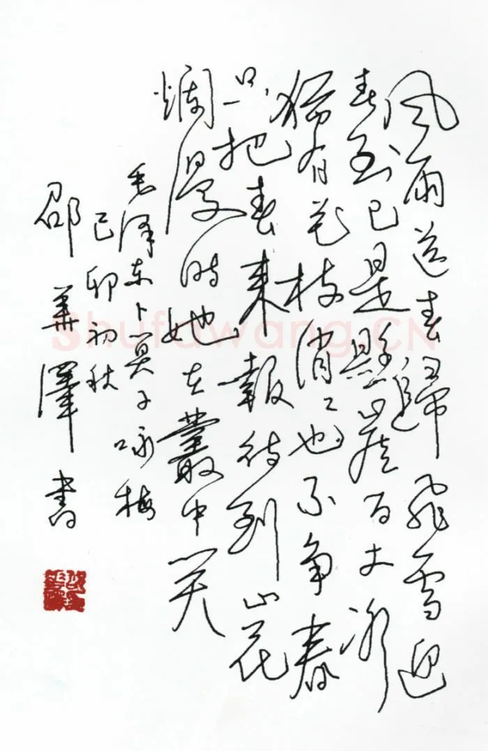 邵华泽手迹,邵华泽硬笔书法作品