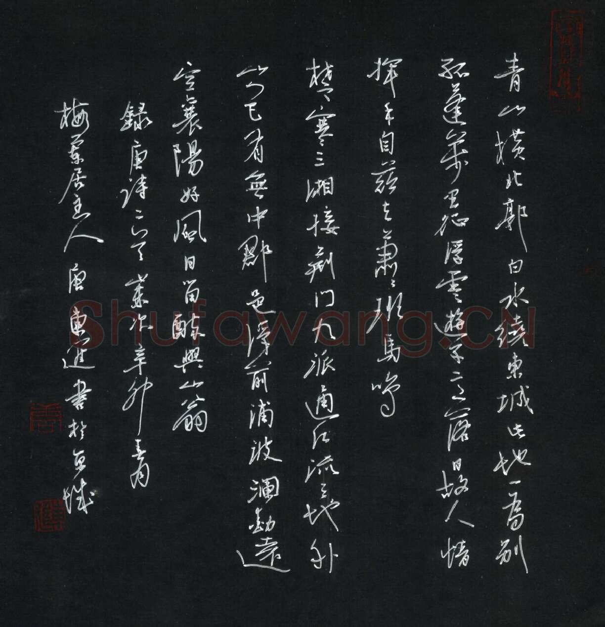 唐东进硬笔行书唐诗二首,唐东进硬笔书法作品