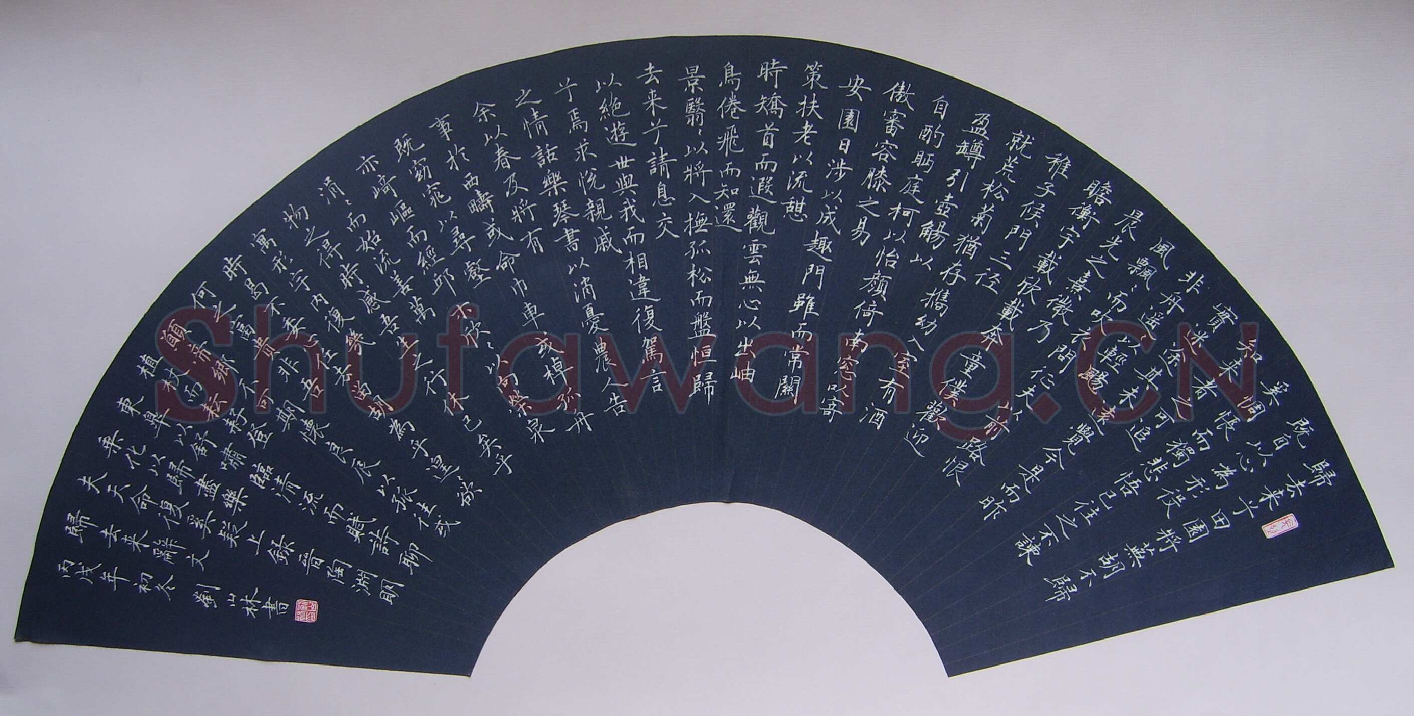 刘山林硬笔楷书陶渊明归去来兮辞,刘山林硬笔书法作品