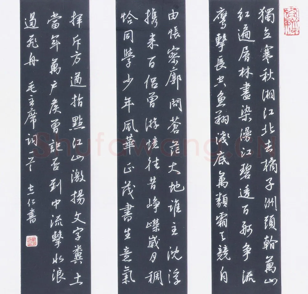 朱志仁硬笔行书毛泽东词一首,朱志仁硬笔书法作品