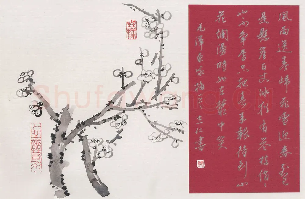 朱志仁硬笔行书毛泽东咏梅一首,朱志仁硬笔书法作品