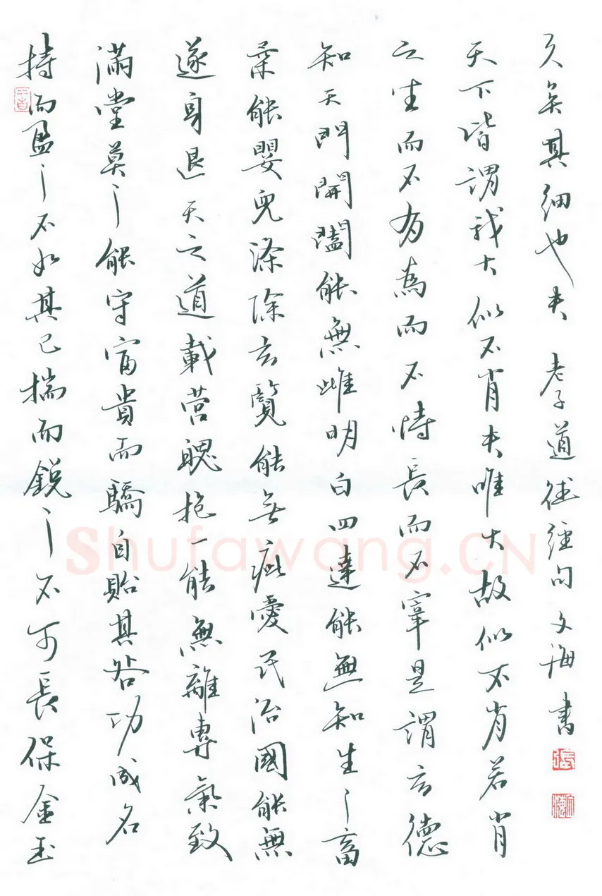 张文海[行书老子道德经句],硬笔书法作品