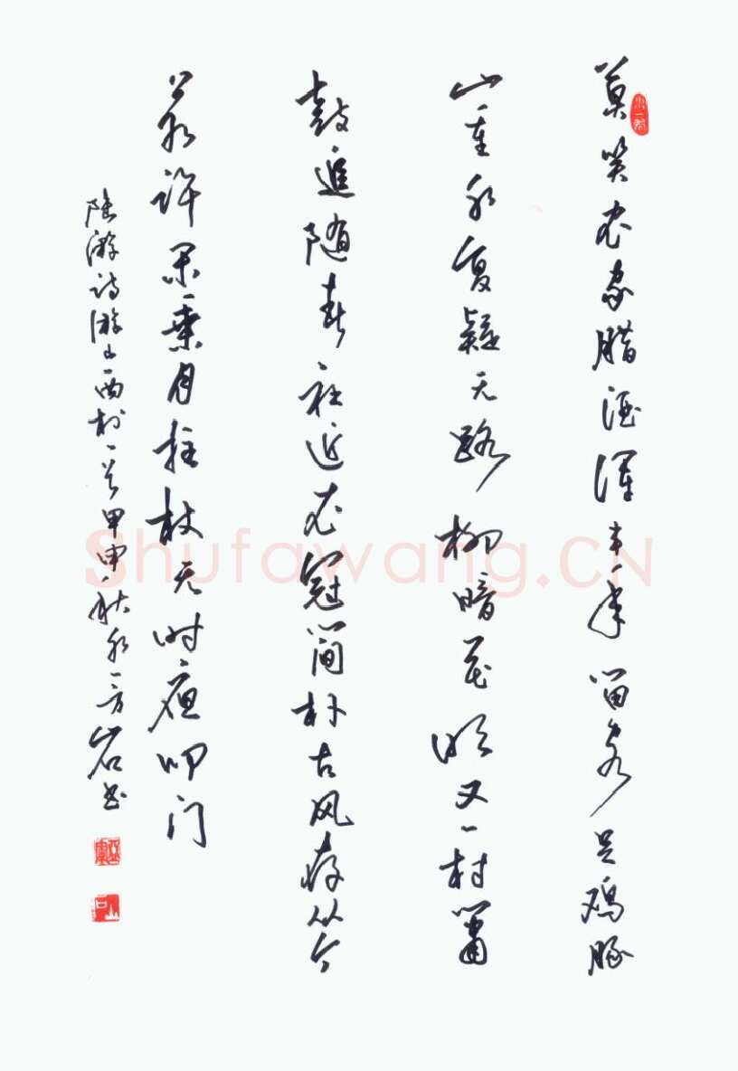 蒋亚军硬笔行草陆游诗一首,蒋亚军硬笔书法作品