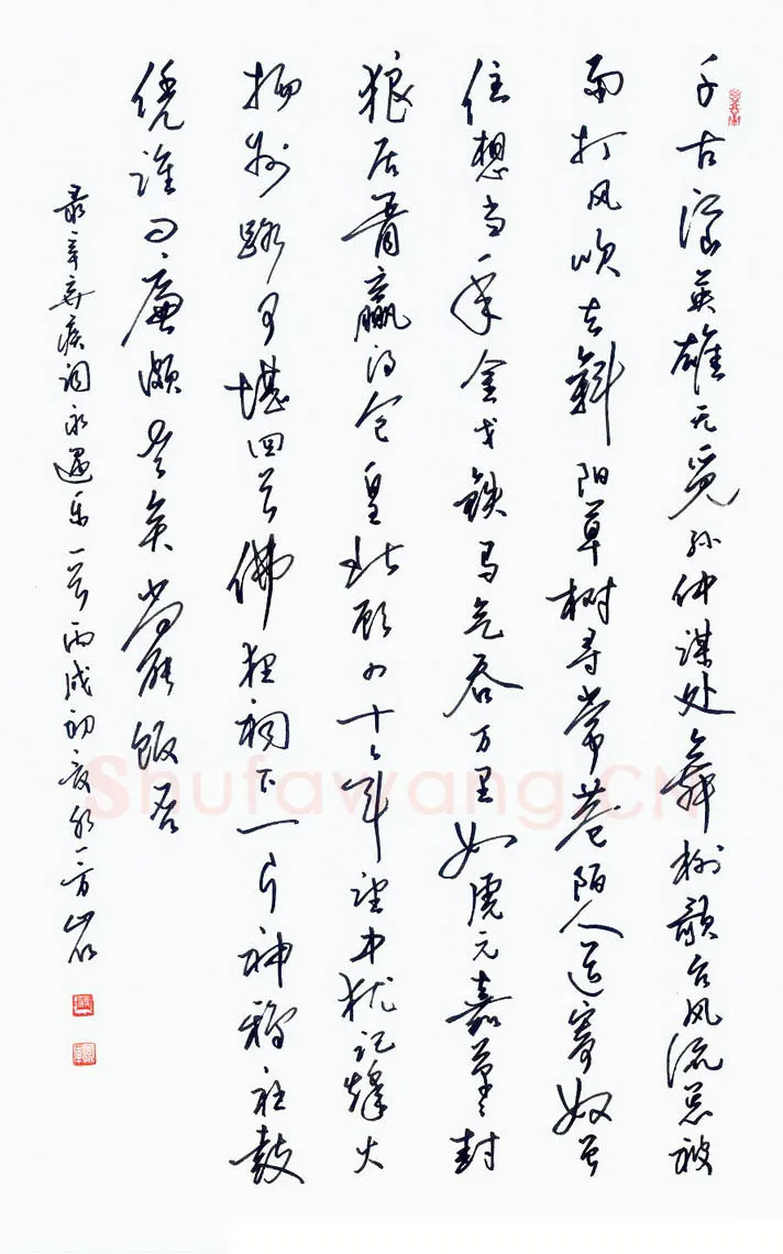 蒋亚军硬笔行草辛弃疾词永遇乐,蒋亚军硬笔书法作品