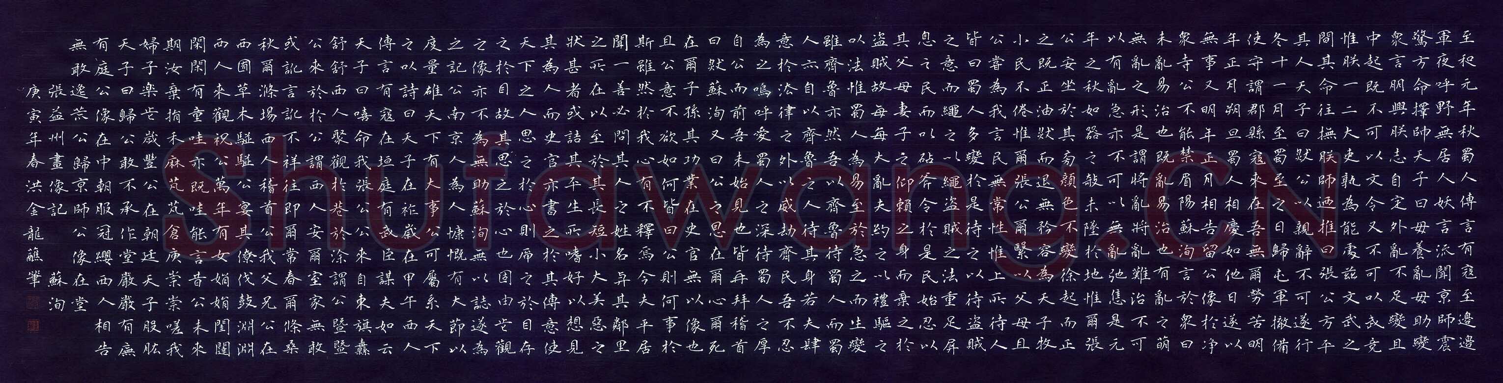 洪金龙硬笔楷书苏洵张益州画像记,洪金龙硬笔书法作品
