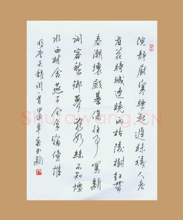 齐玉新硬笔行草李天馥词一首,齐玉新硬笔书法作品