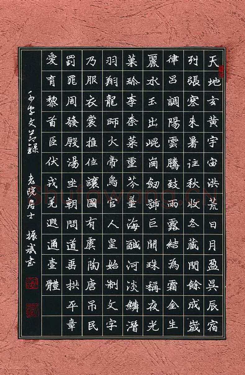 范振斌硬笔楷书千字文节录,范振斌硬笔书法作品