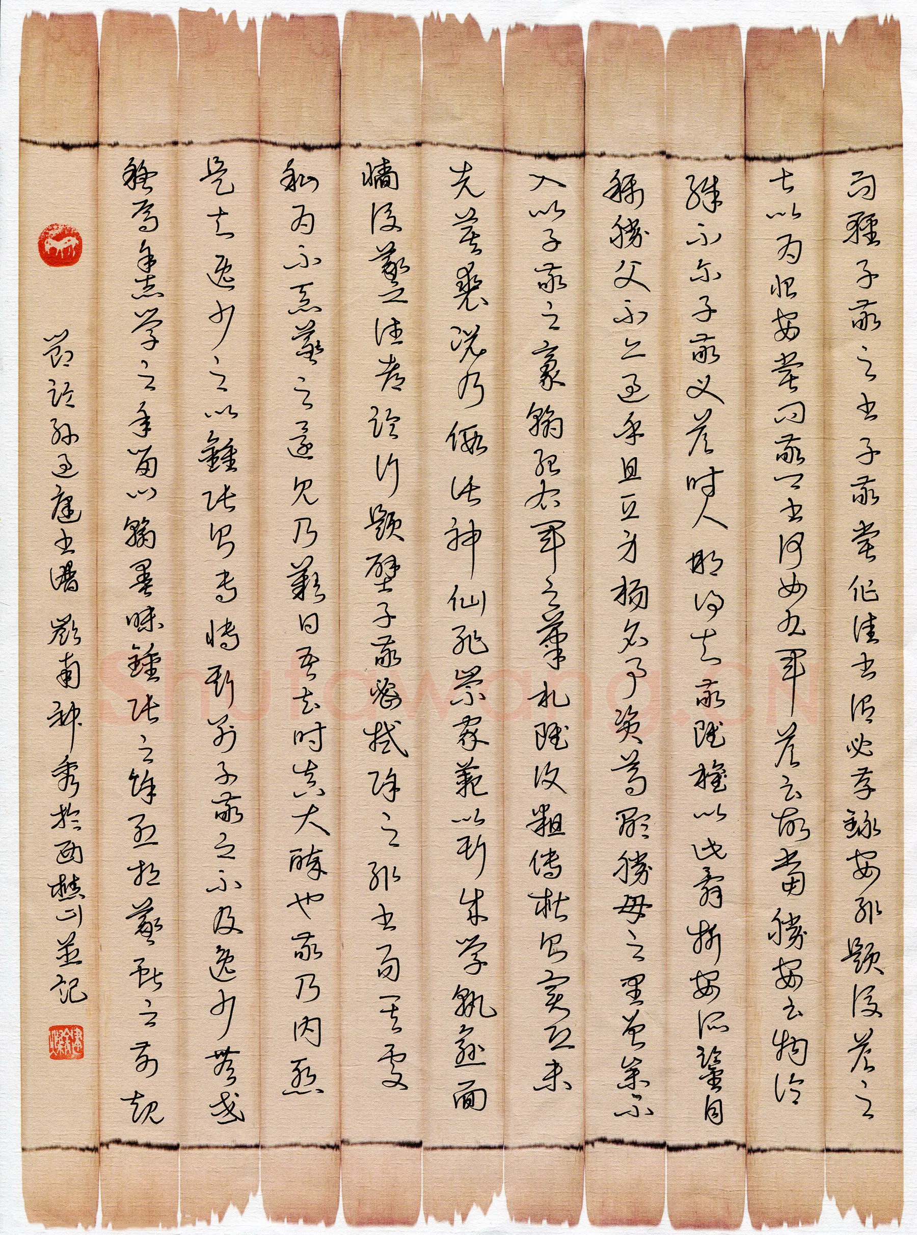 梁键灿硬笔草书孙过庭书谱节录,梁键灿硬笔书法作品
