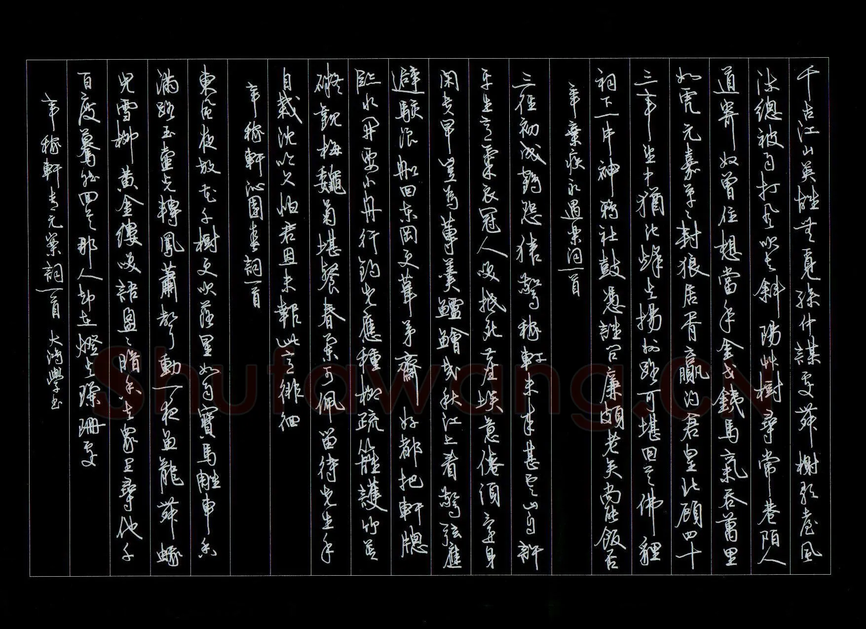 洪邦桥硬笔行书辛弃疾词,硬笔书法作品