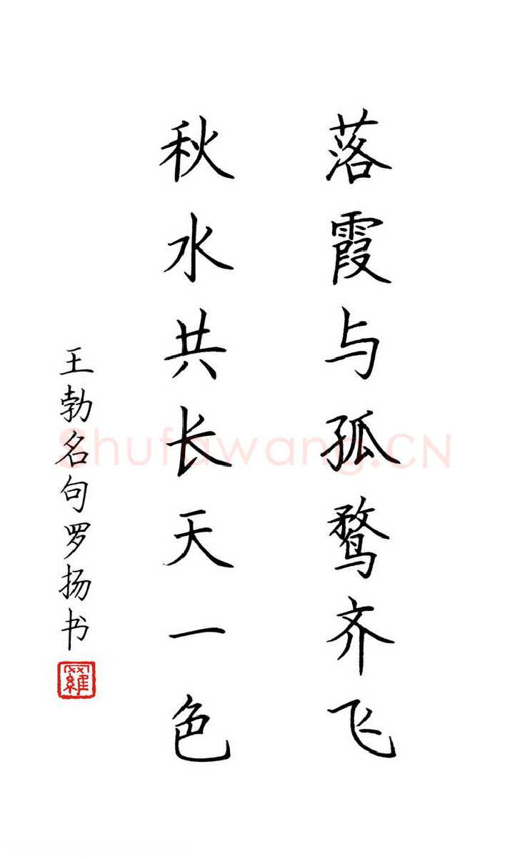 罗扬硬笔楷书王勃名句,罗扬硬笔书法作品