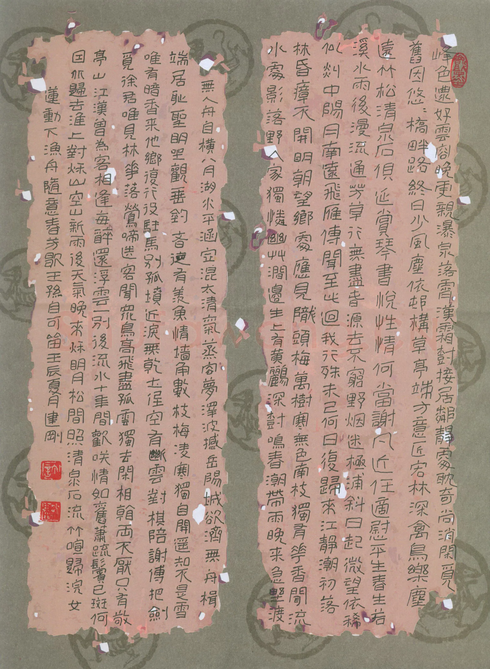 许建刚硬笔隶书古诗选抄,许建刚硬笔书法作品