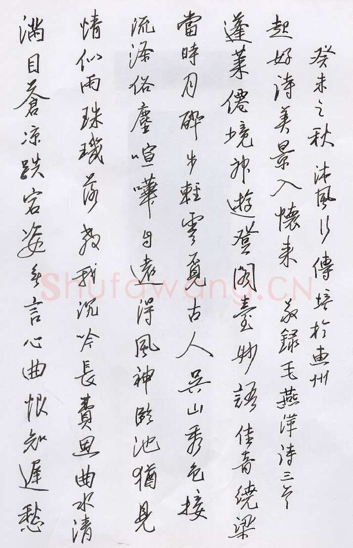 刘传培硬笔行书毛燕萍诗三首,刘传培硬笔书法作品