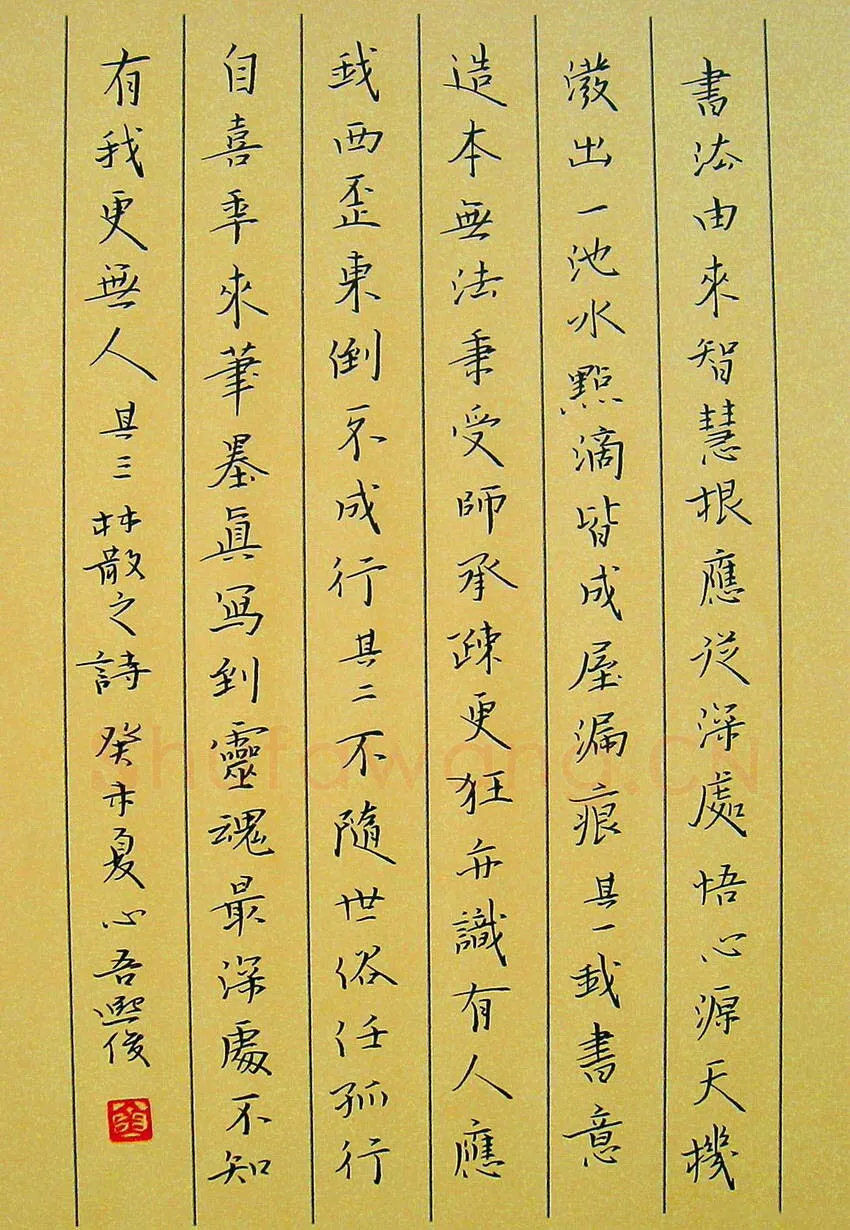 金熙俊硬笔楷书林散之论书诗,金熙俊硬笔书法作品
