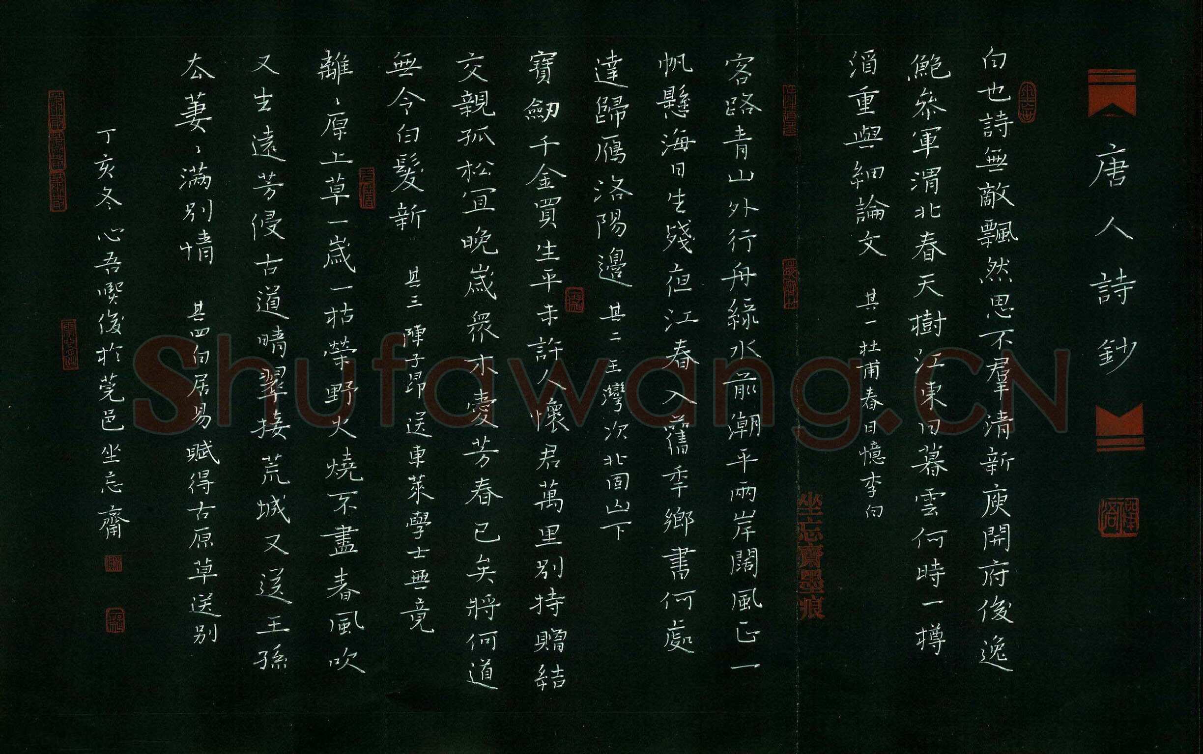 金熙俊硬笔楷书唐人诗抄,金熙俊硬笔书法作品