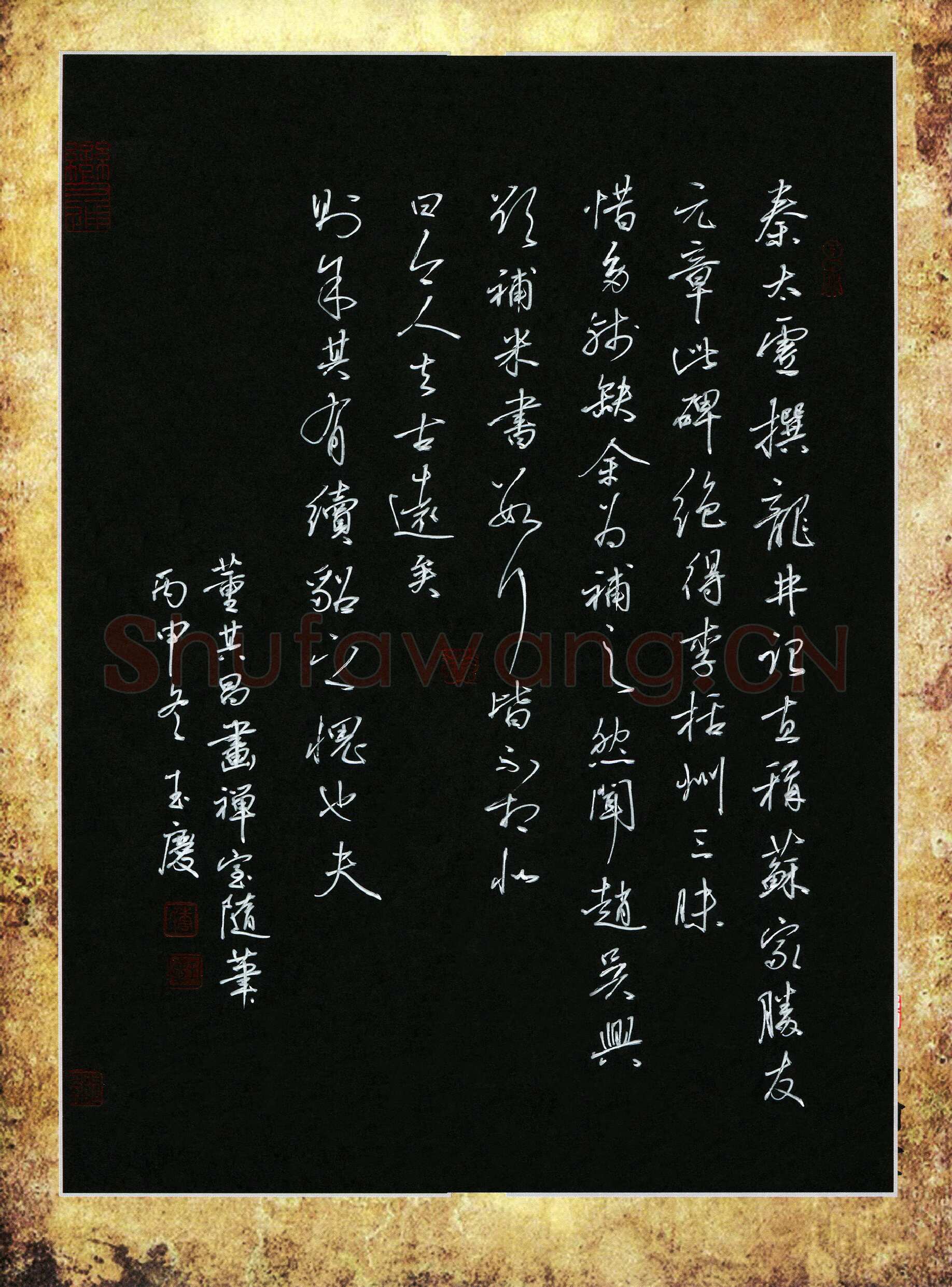 唐玉庆硬笔行书董其昌画禅室随笔,唐玉庆硬笔书法作品