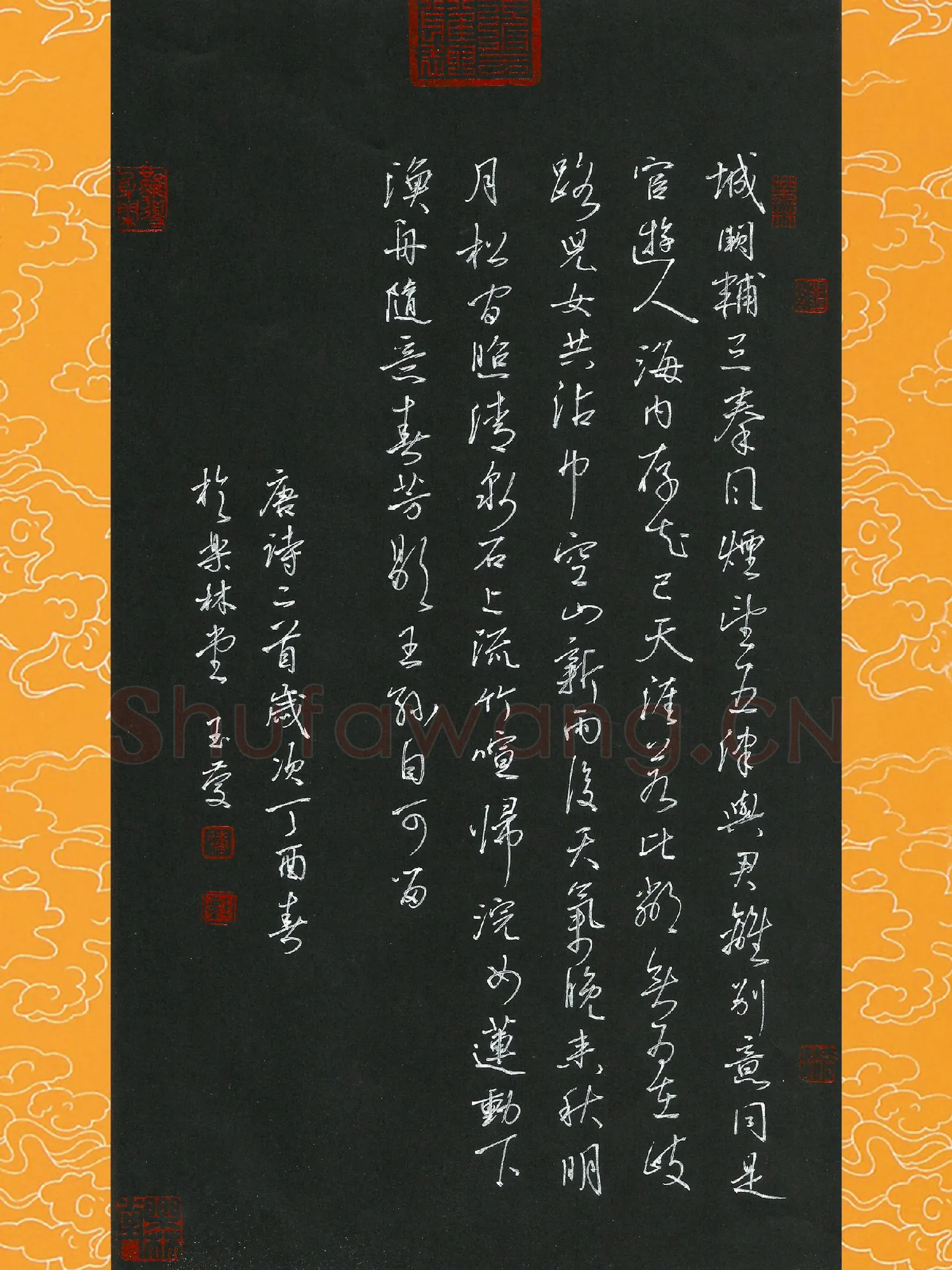 唐玉庆硬笔行书唐诗二首,唐玉庆硬笔书法作品