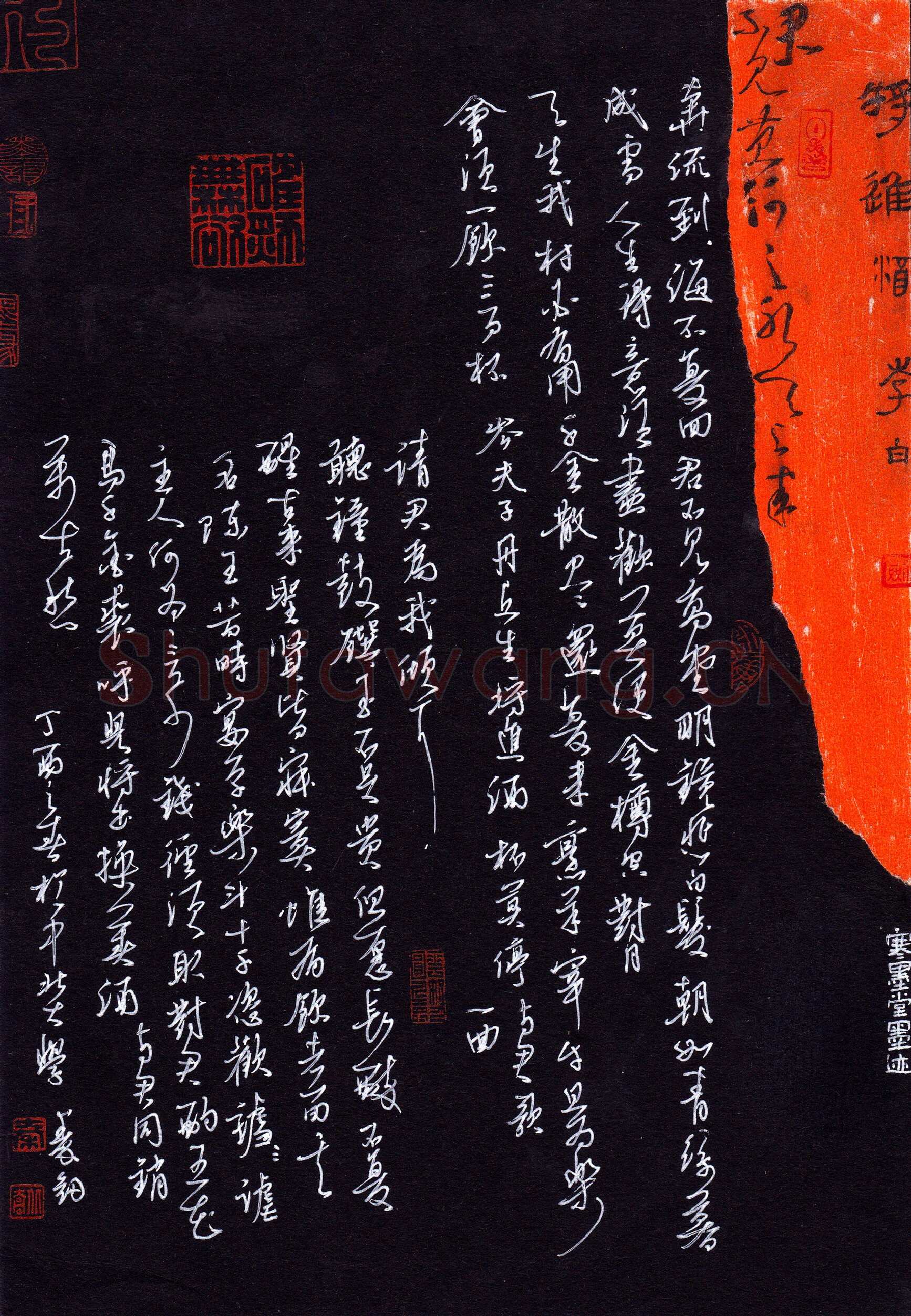 秦剑硬笔草书李白诗将进酒,秦剑硬笔书法作品