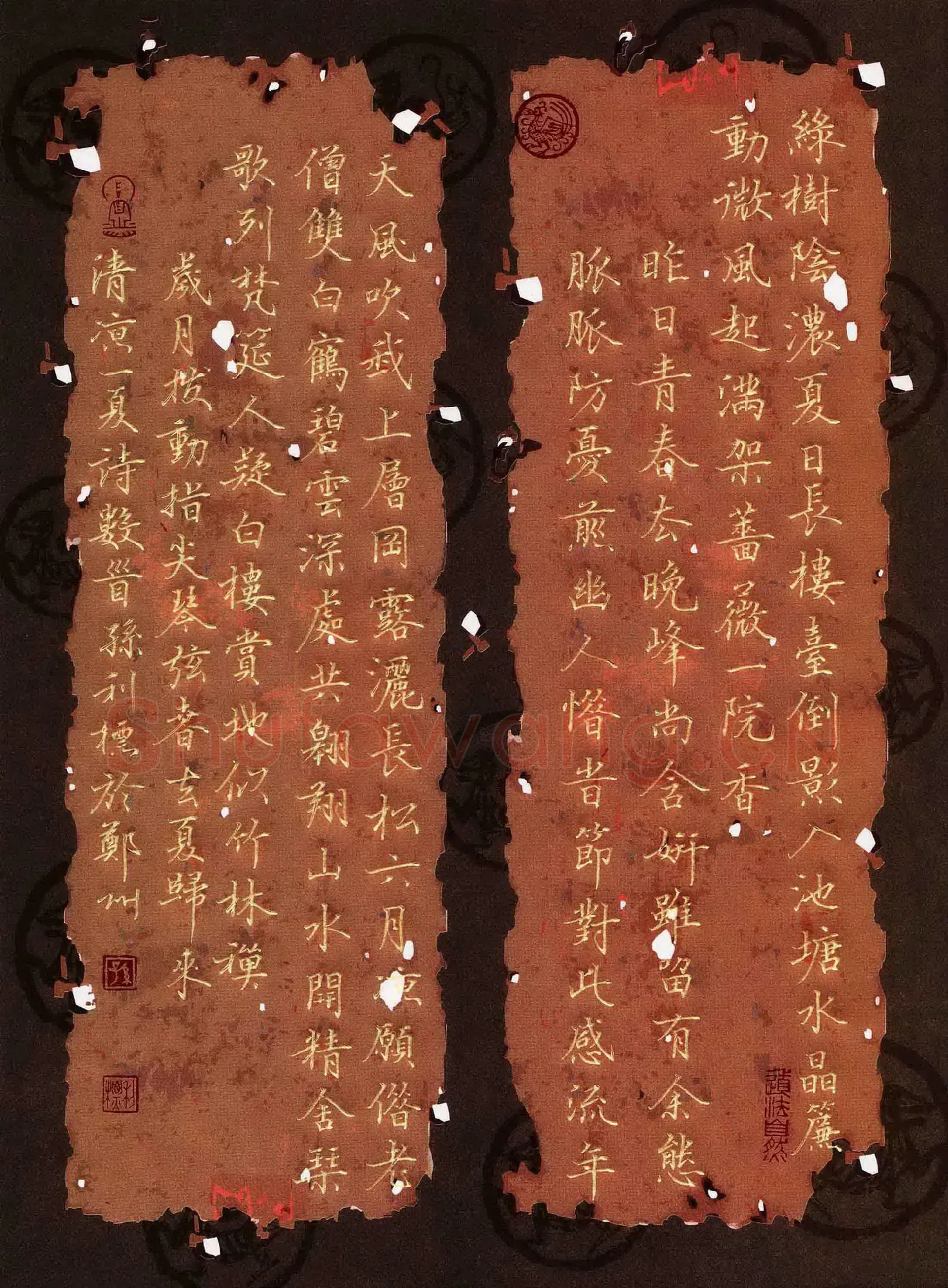 孙利标硬笔楷书咏夏诗选抄,孙利标硬笔书法作品