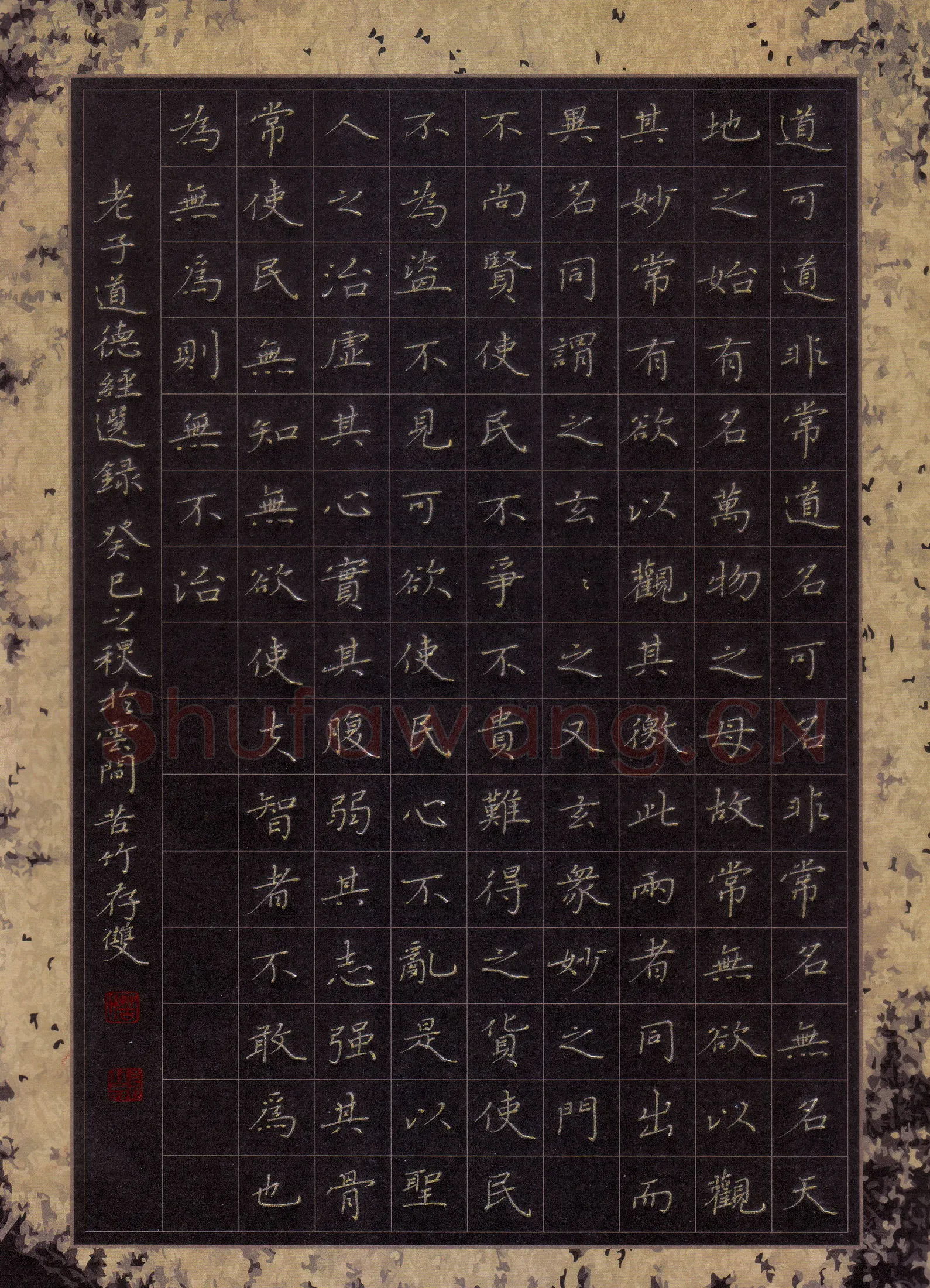 方存双硬笔楷书老子道德经节录,方存双硬笔书法作品