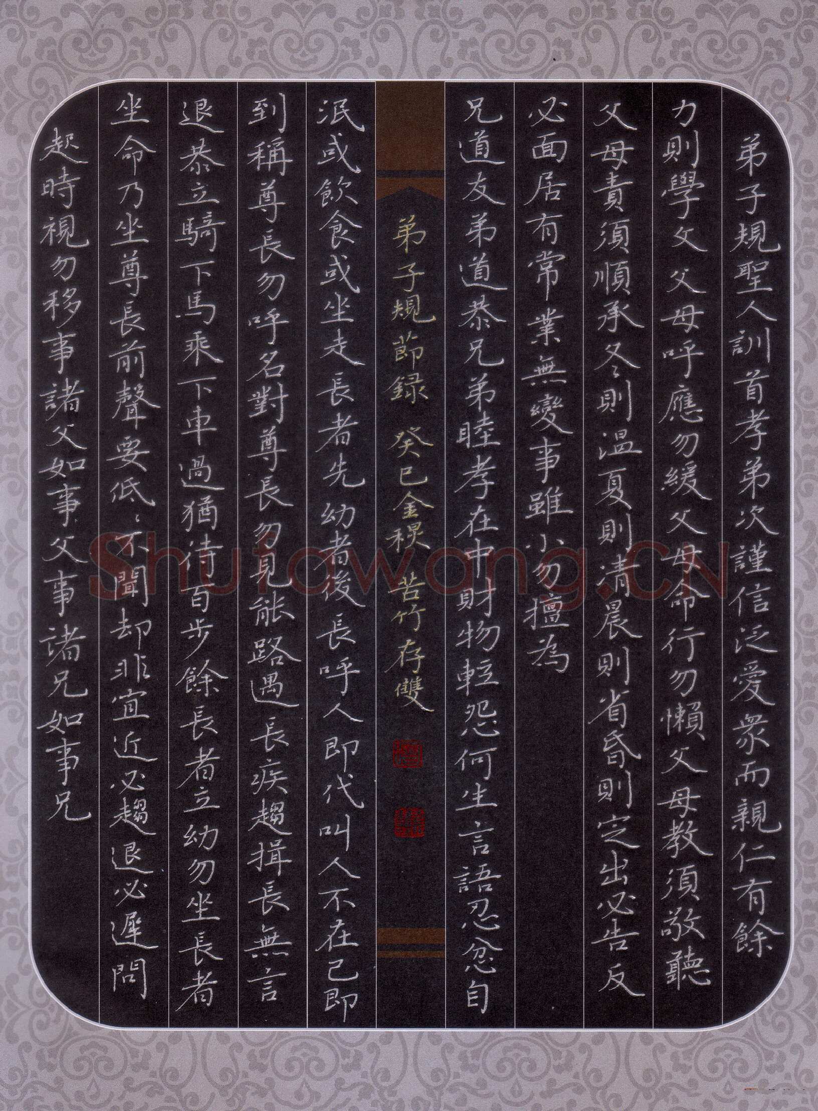 方存双硬笔楷书弟子规节录,方存双硬笔书法作品
