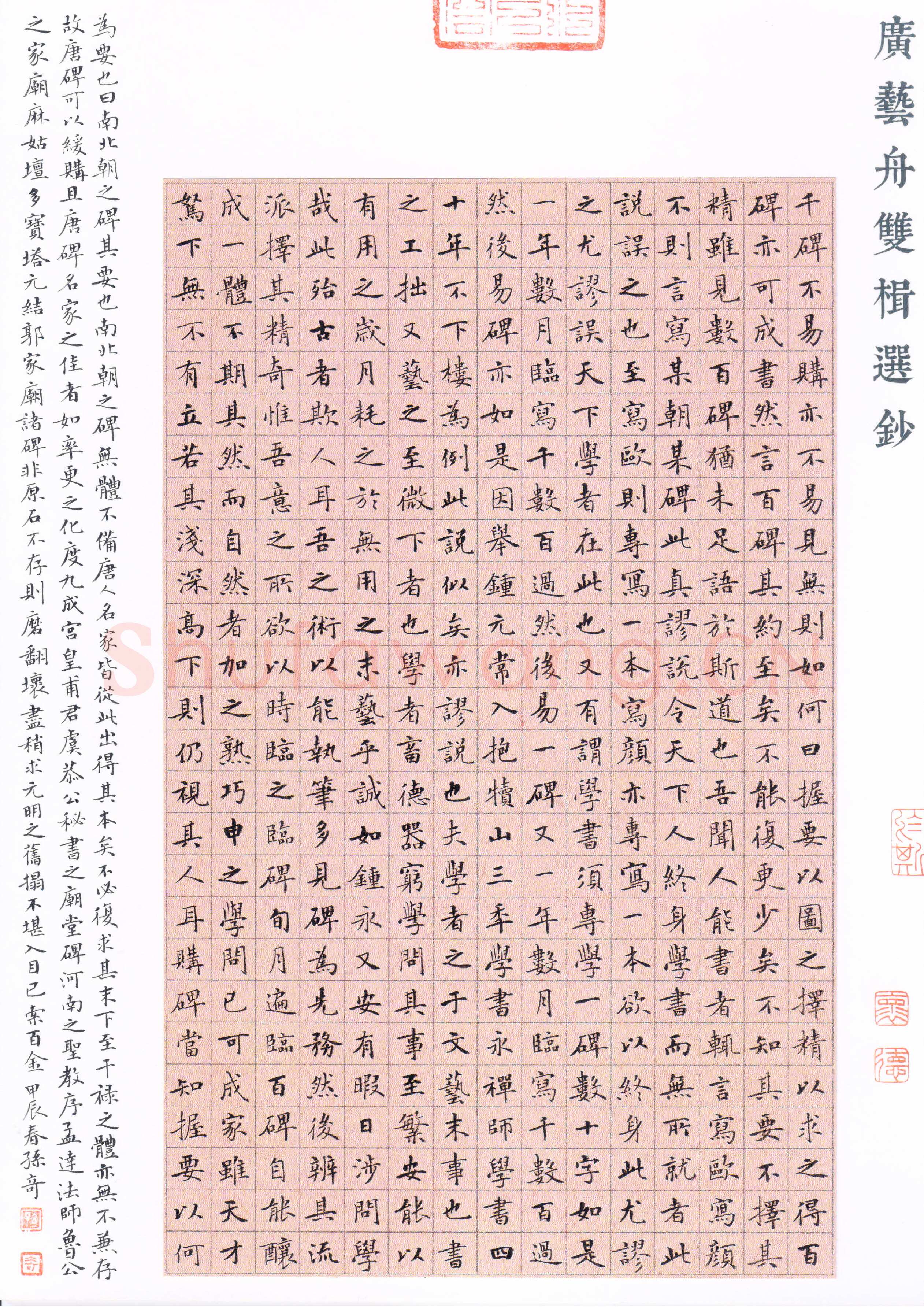 孙奇硬笔楷书广艺舟双楫选抄,孙奇硬笔书法作品