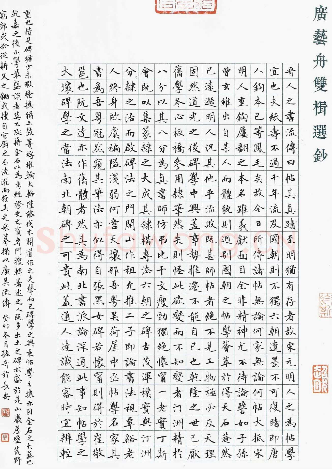 孙奇硬笔楷书广艺舟双楫选抄,孙奇硬笔书法作品