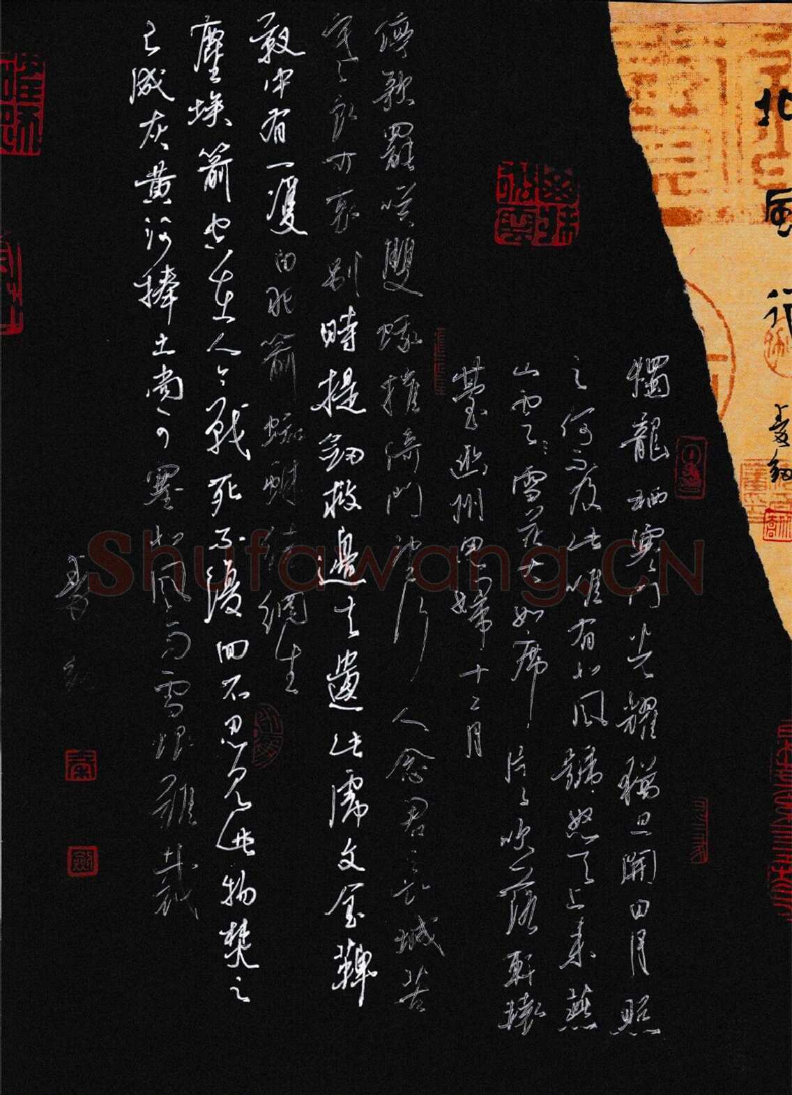 秦剑硬笔草书李白诗北风行,秦剑硬笔书法作品