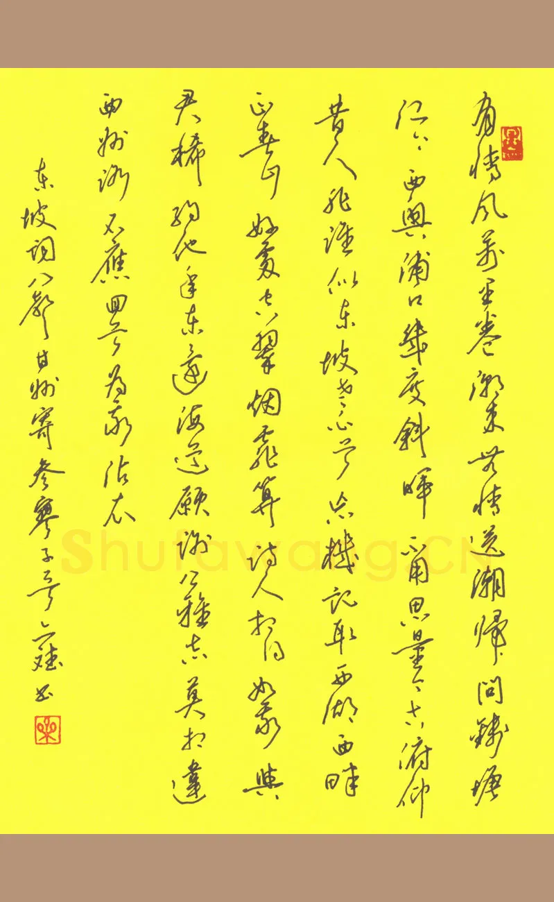 叶亦斌硬笔行书苏轼词八声甘州,叶亦斌硬笔书法作品