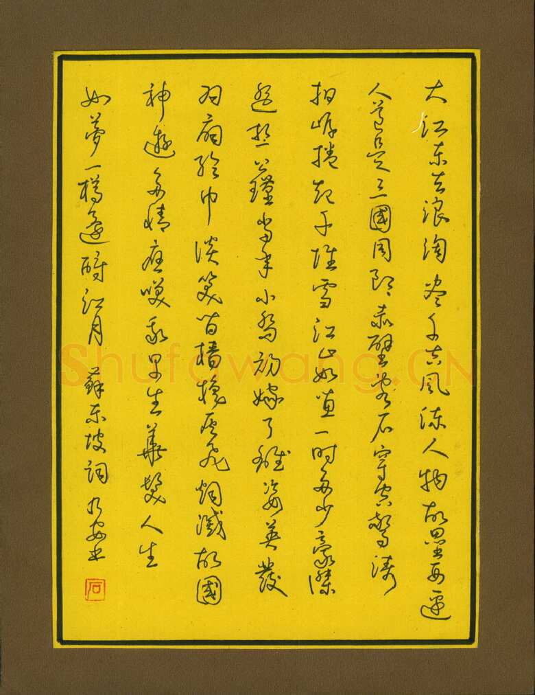 石乃安硬笔草书苏东坡词,石乃安硬笔书法作品