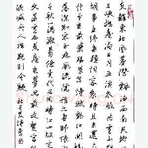 杜坤硬笔录杜子美诗二首 硬笔书法作品
