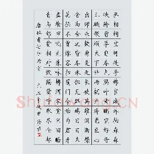 罗扬 硬笔楷书 杜甫七律两首